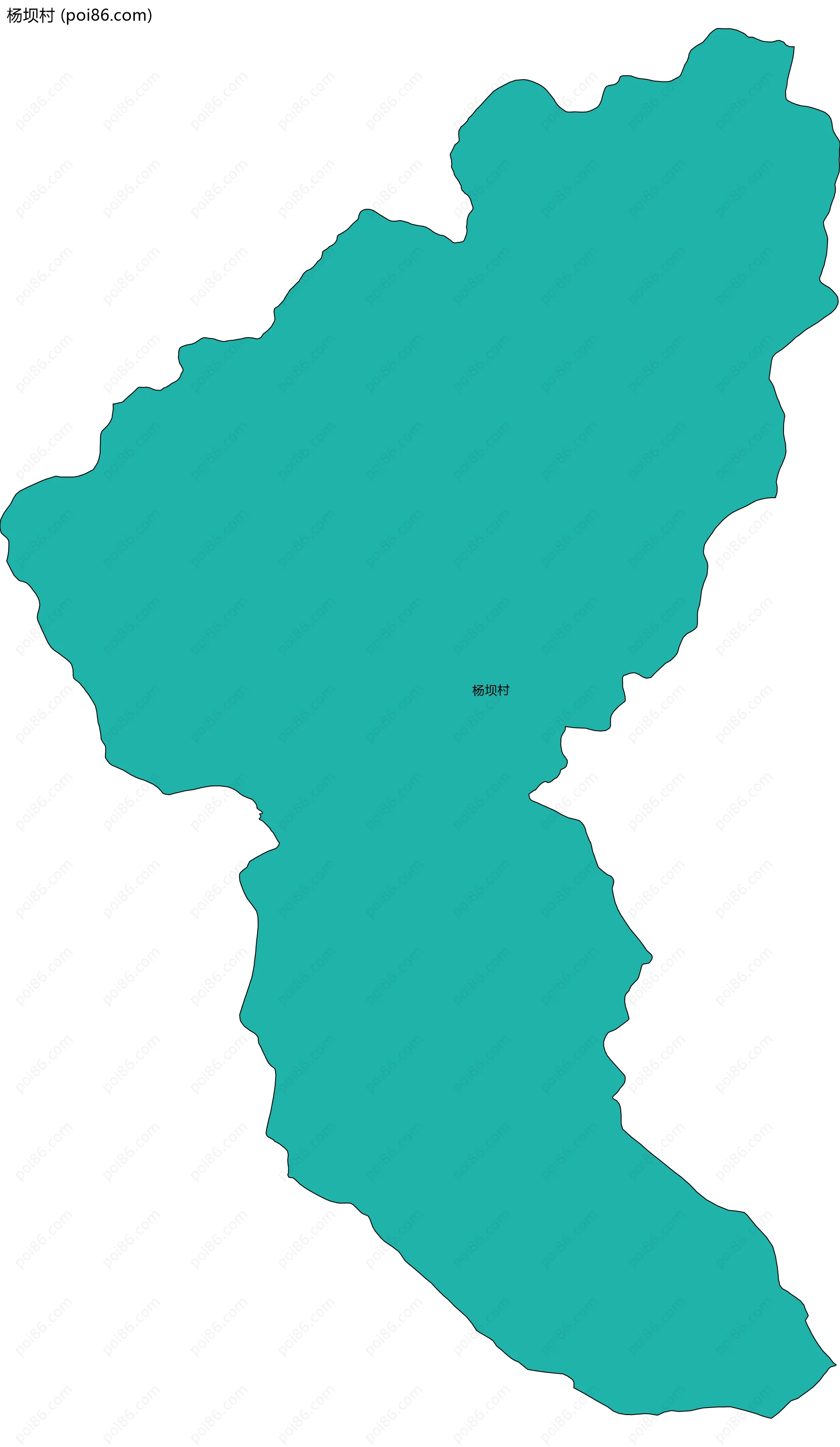 杨坝村边界地图