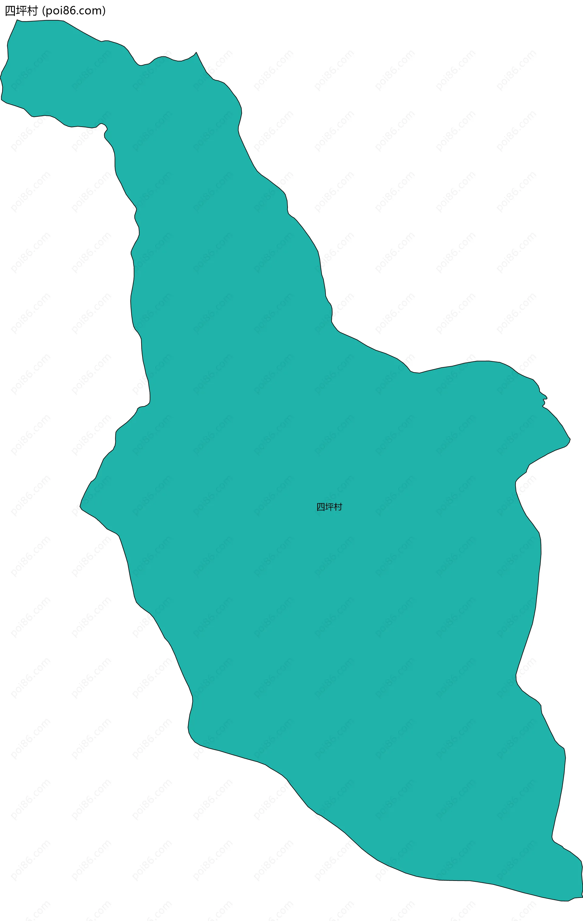 四坪村边界地图