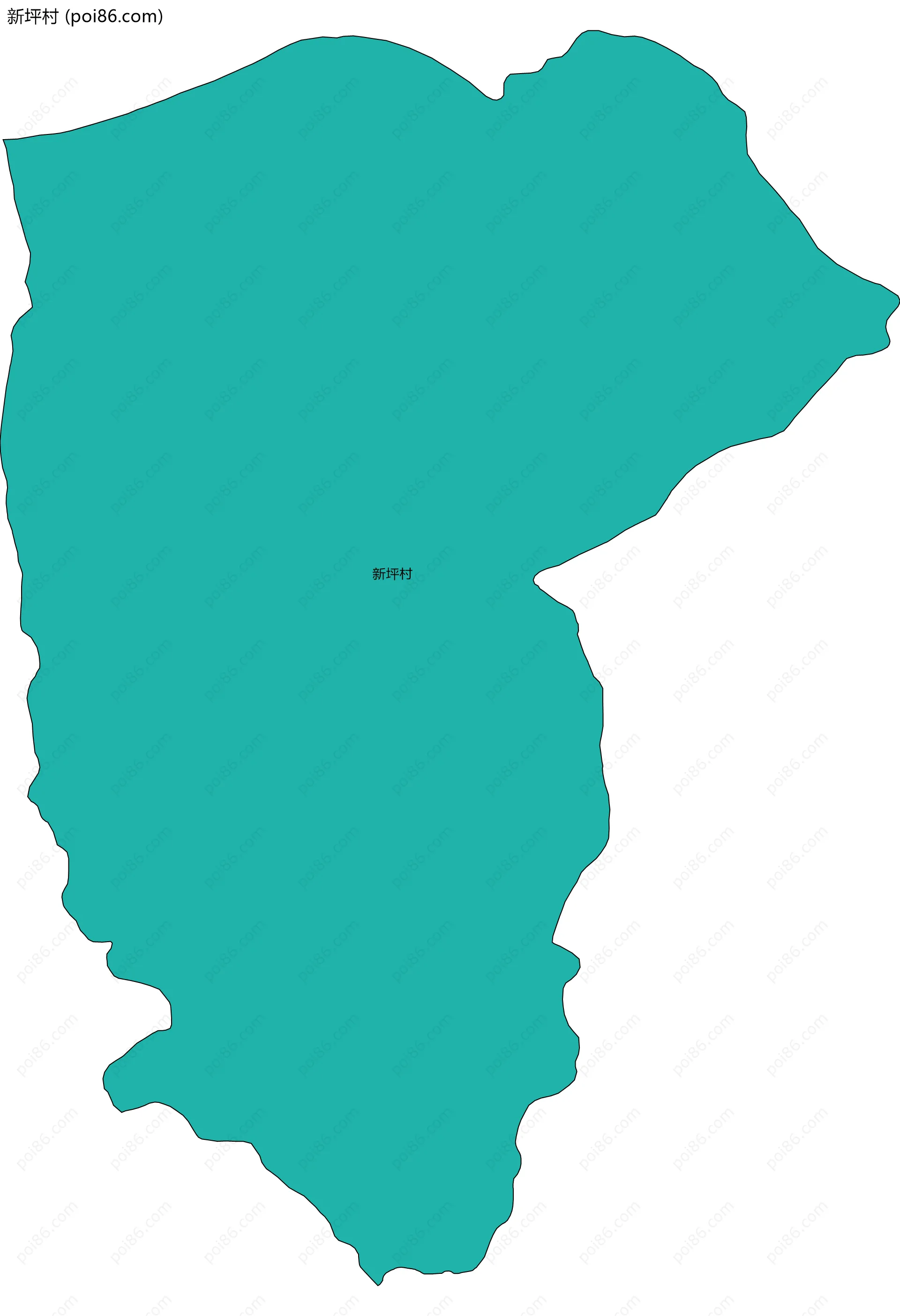 新坪村边界地图