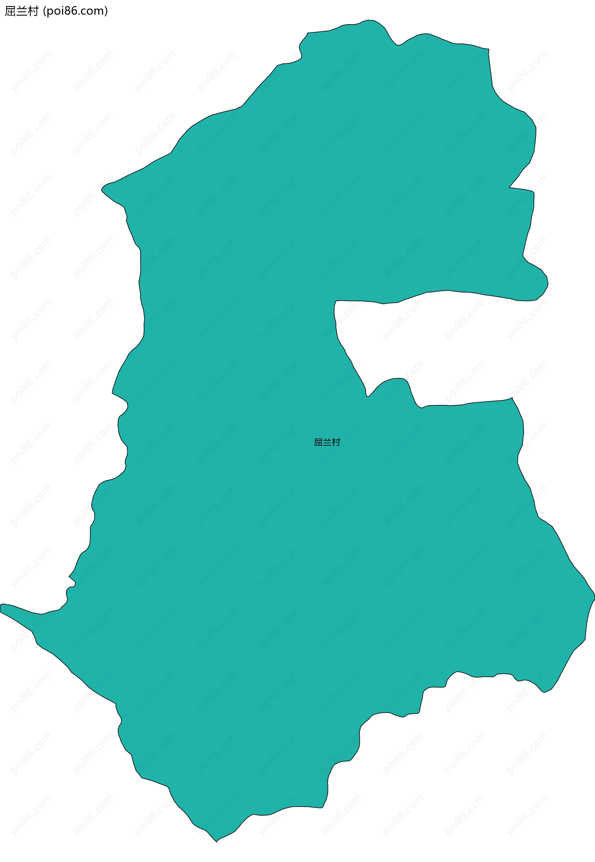 屈兰村边界地图