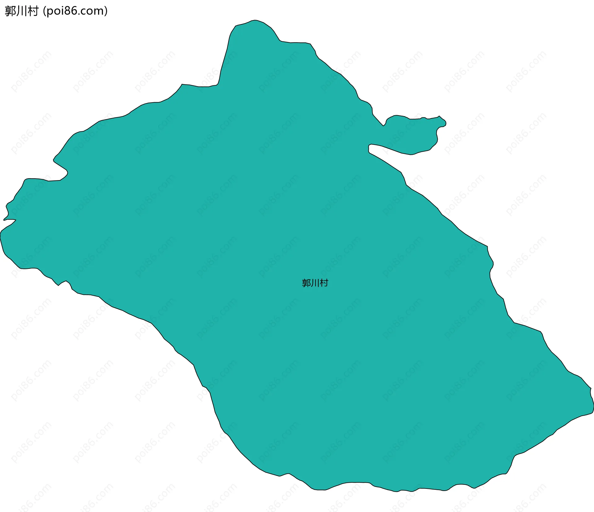 郭川村边界地图