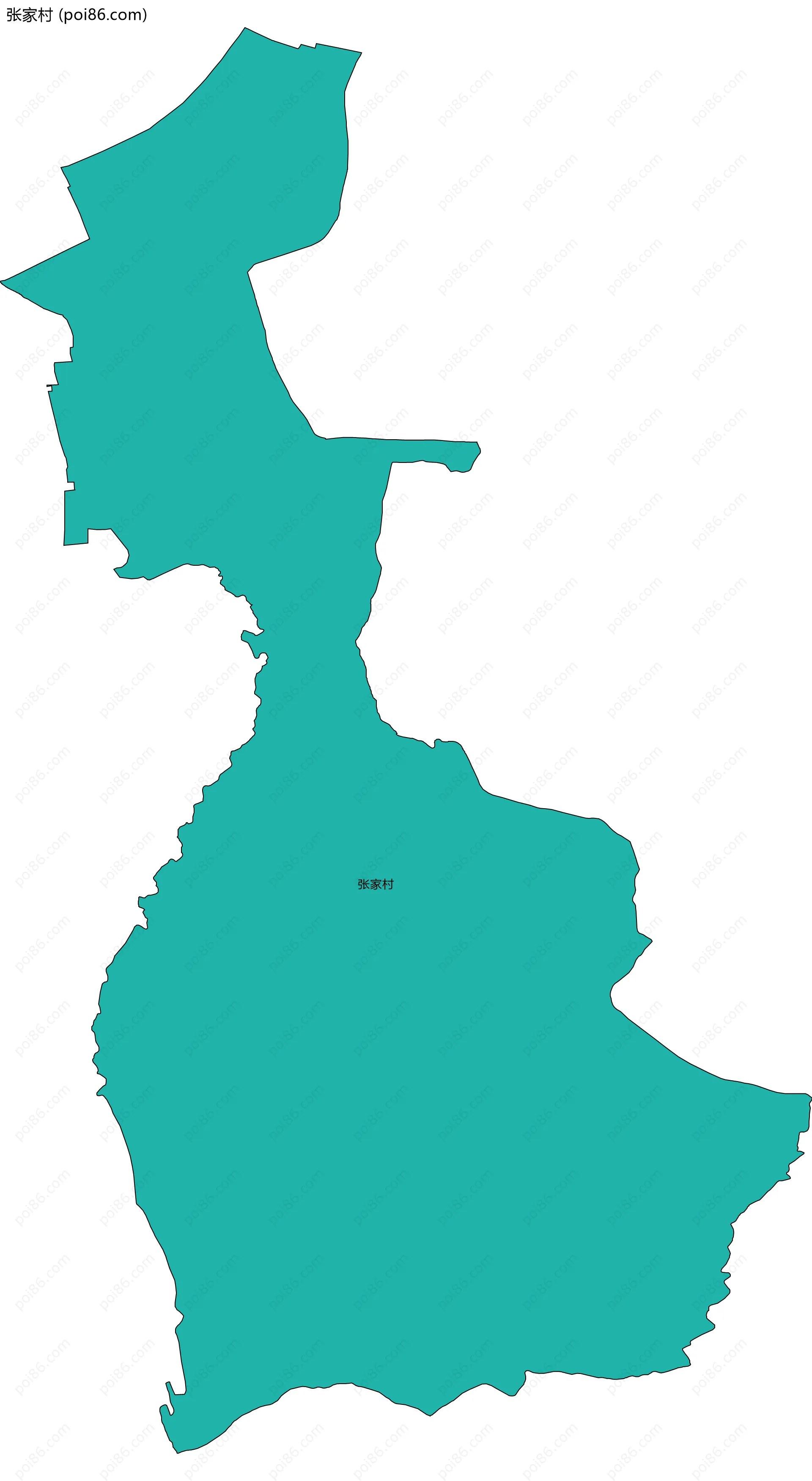 张家村边界地图