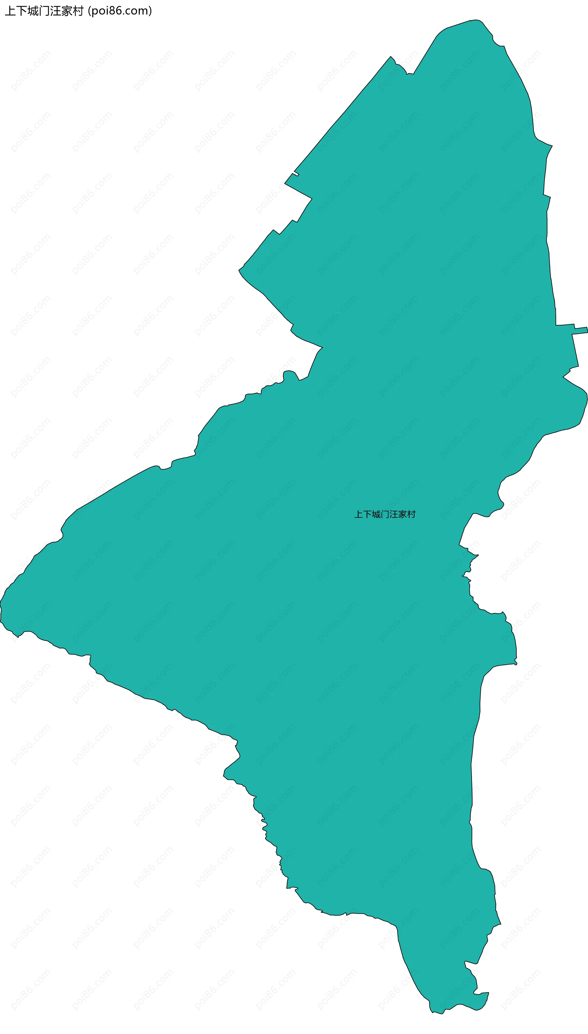 上下城门汪家村边界地图