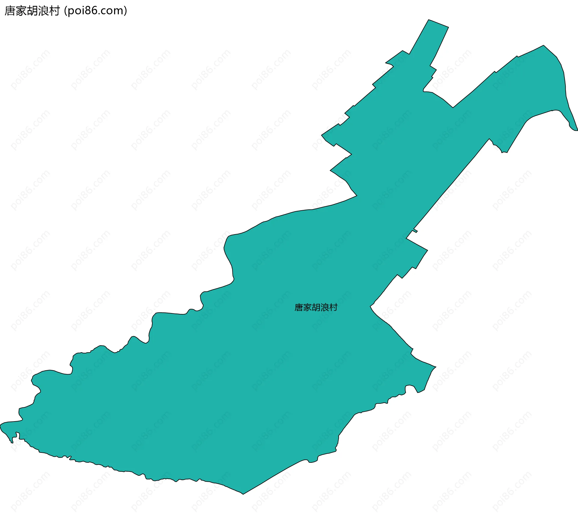 唐家胡浪村边界地图