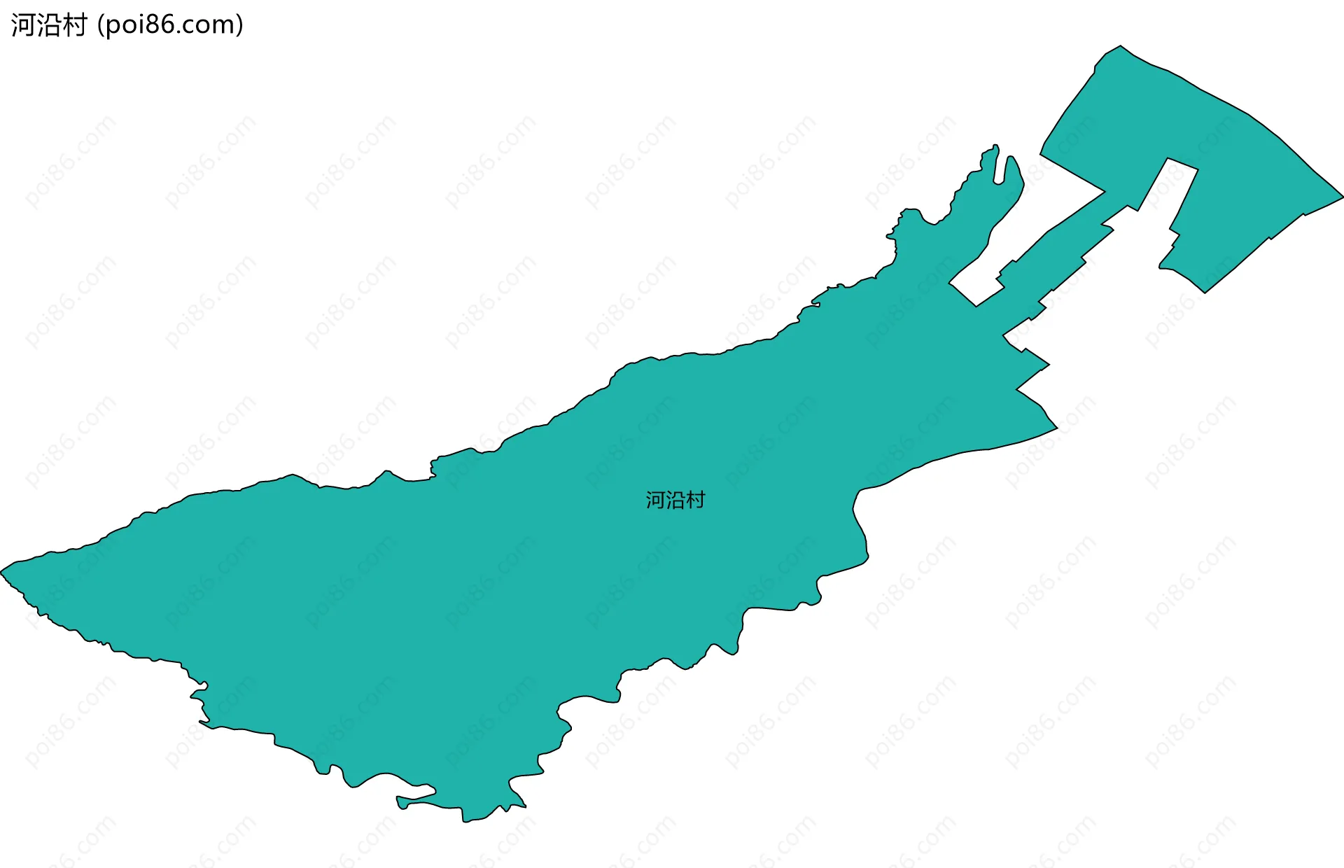 河沿村边界地图