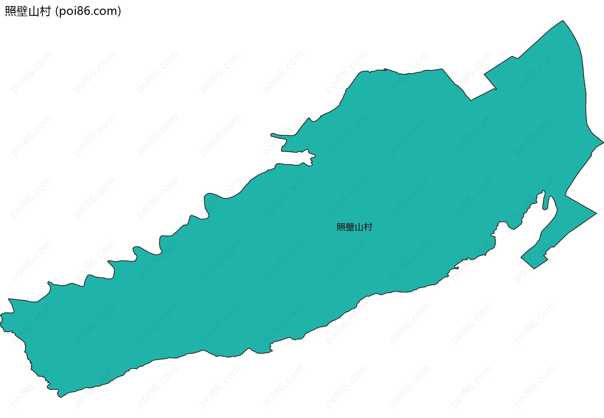照壁山村边界地图