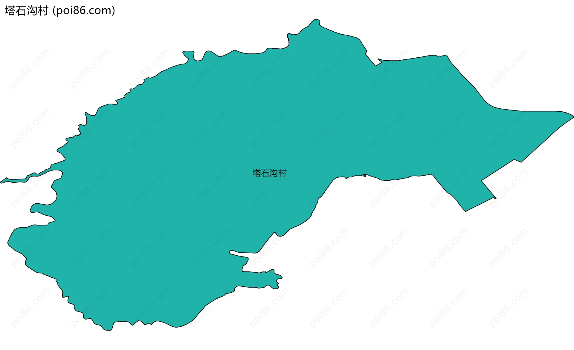 塔石沟村边界地图