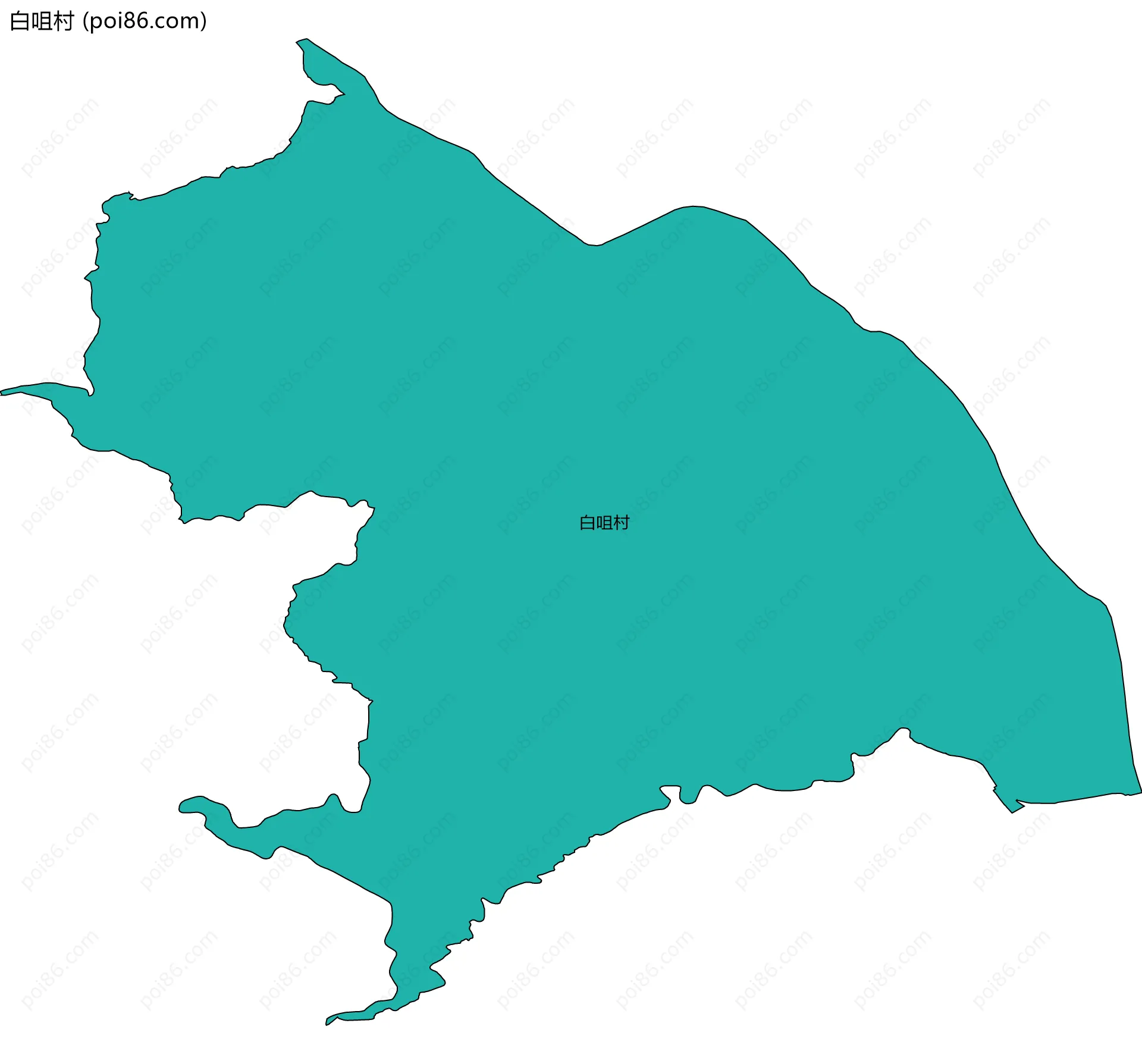 白咀村边界地图