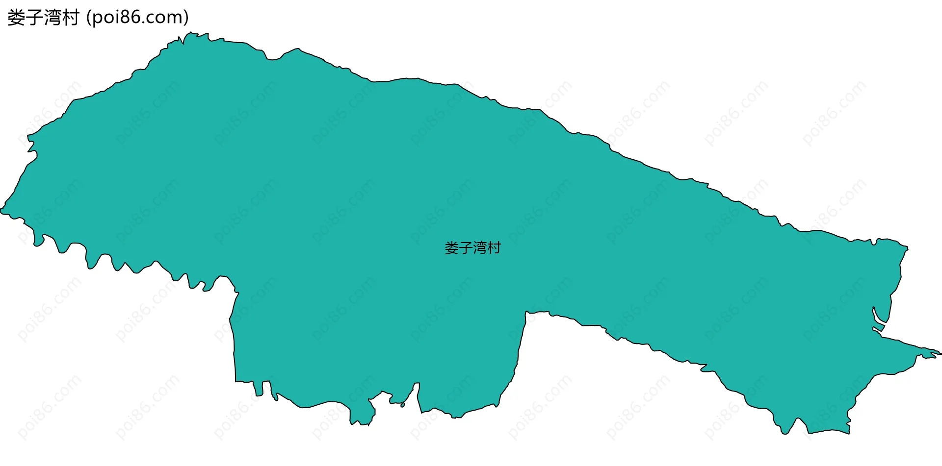 娄子湾村边界地图