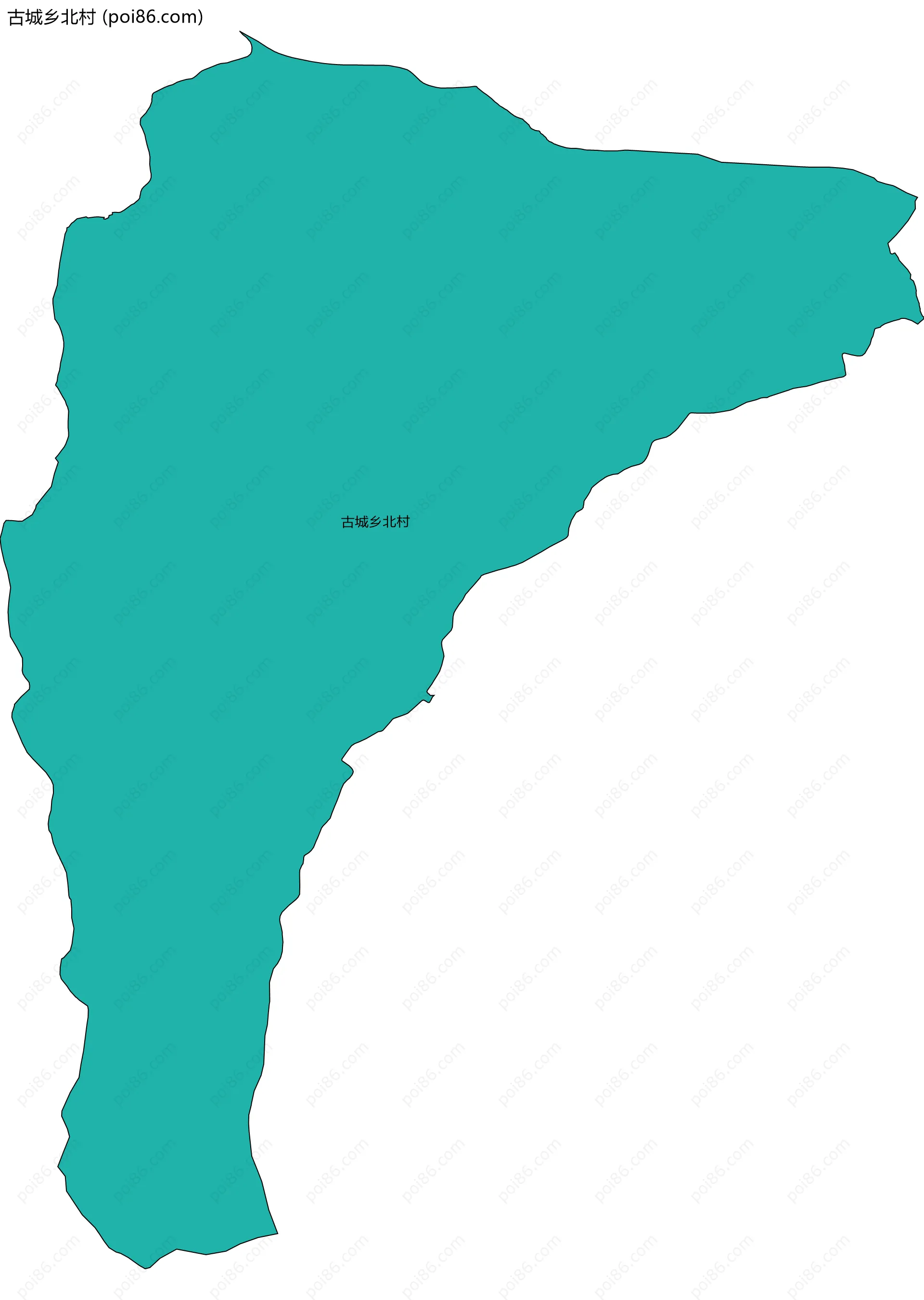 古城乡北村边界地图