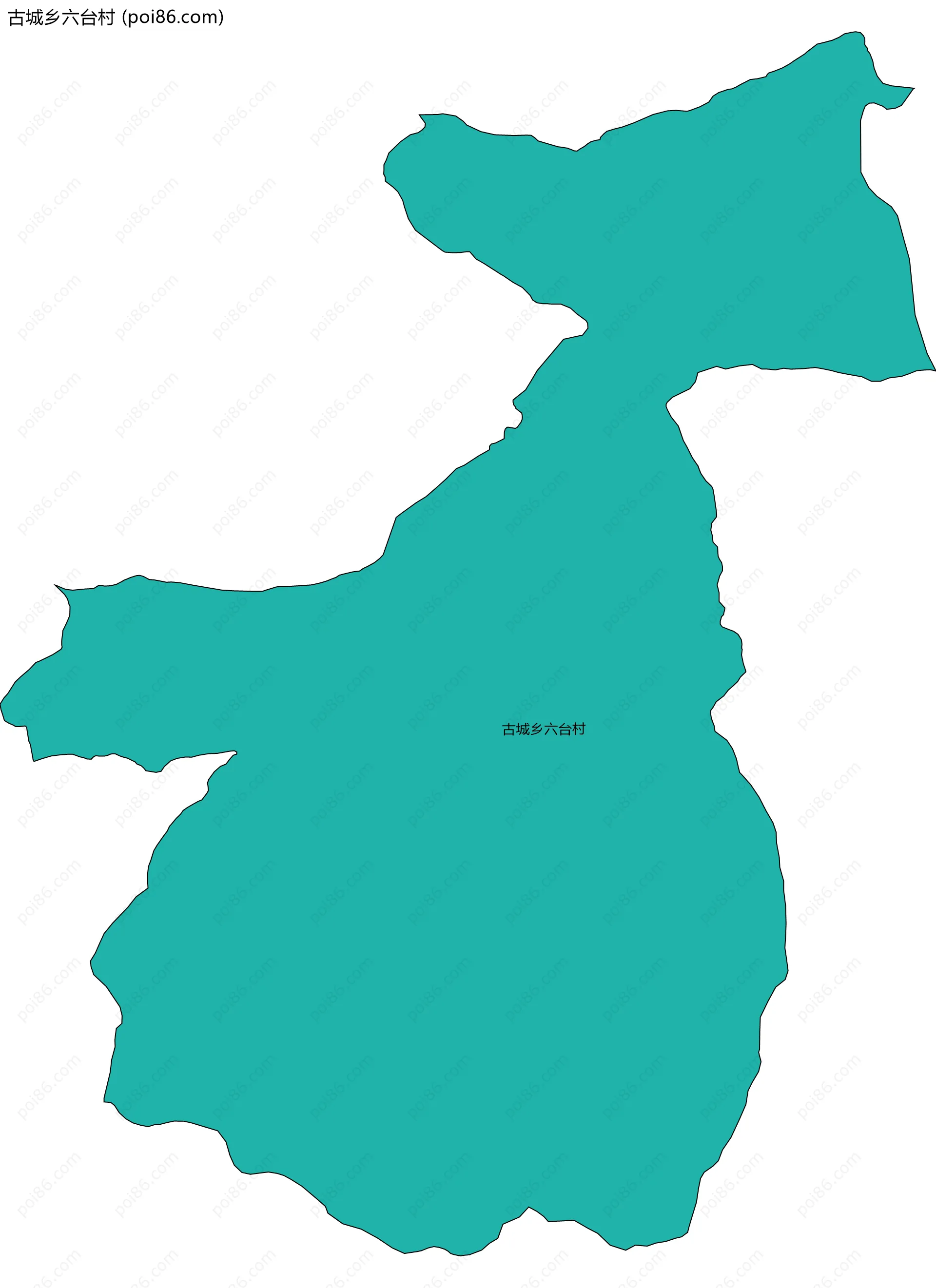 古城乡六台村边界地图