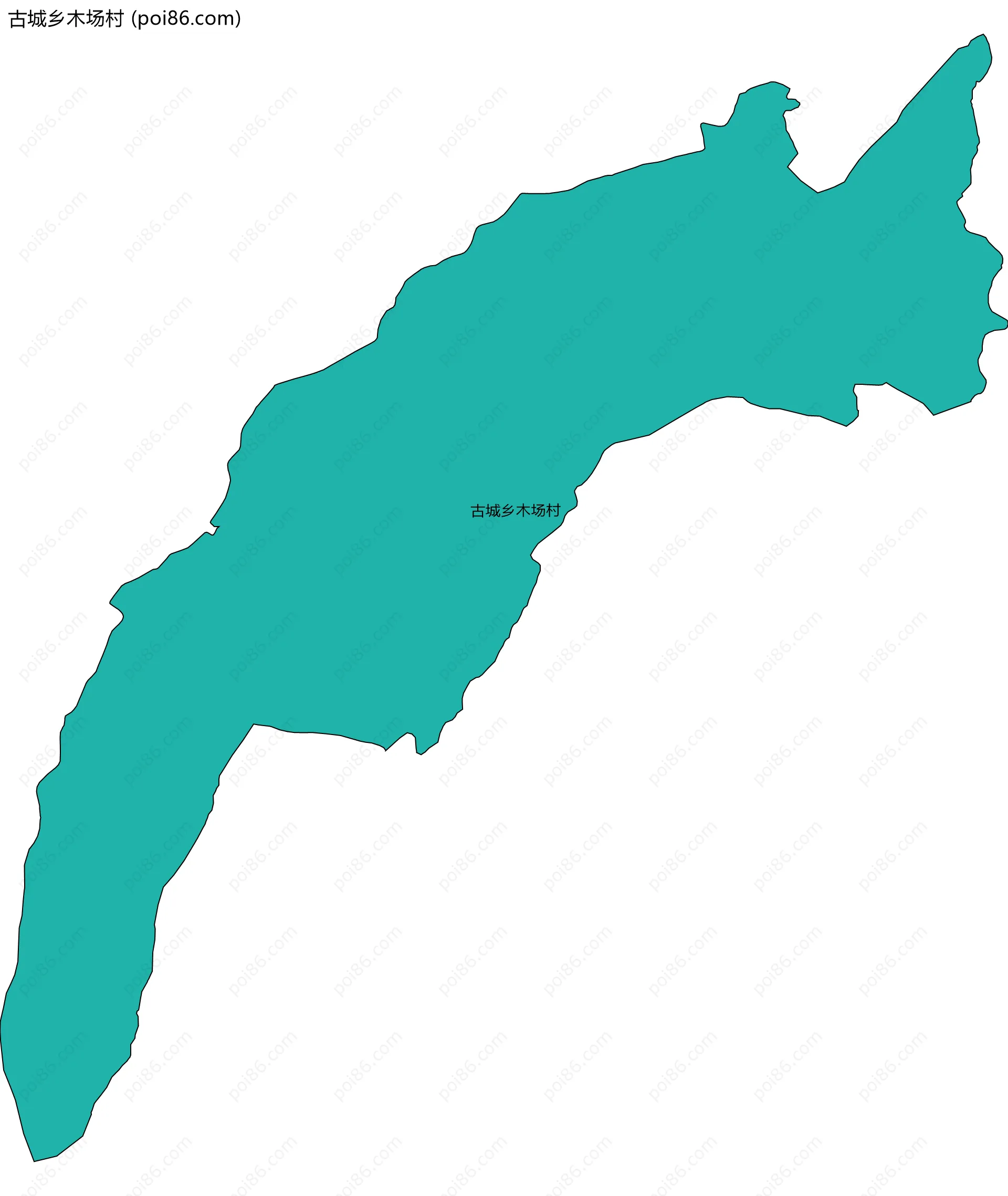 古城乡木场村边界地图