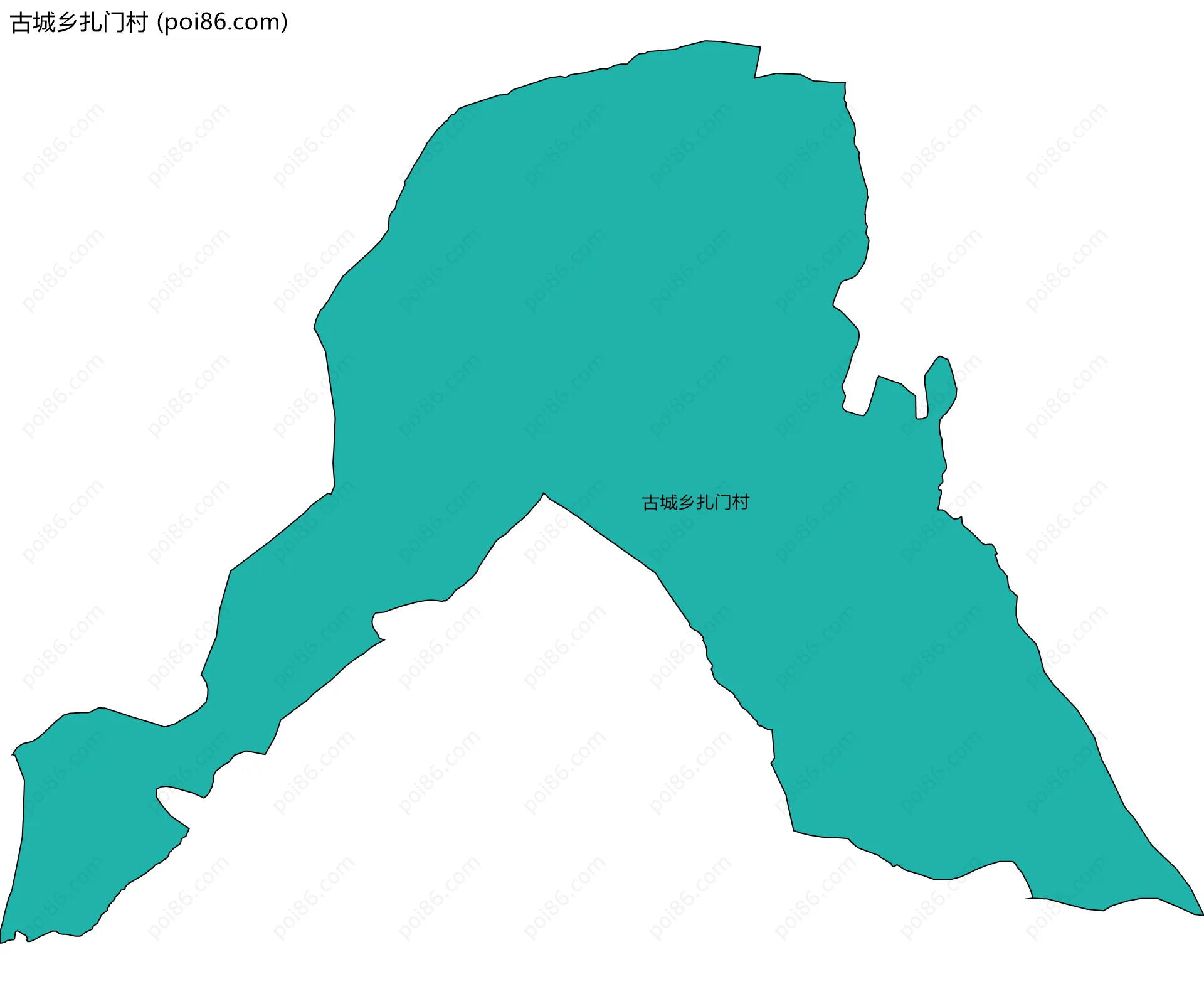 古城乡扎门村边界地图