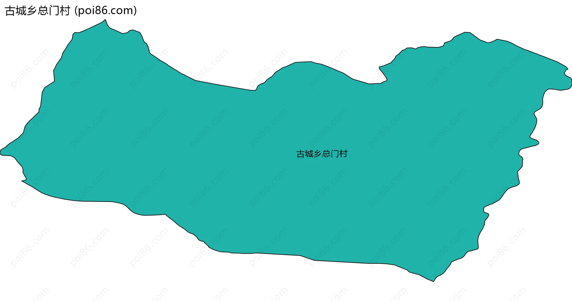 古城乡总门村边界地图