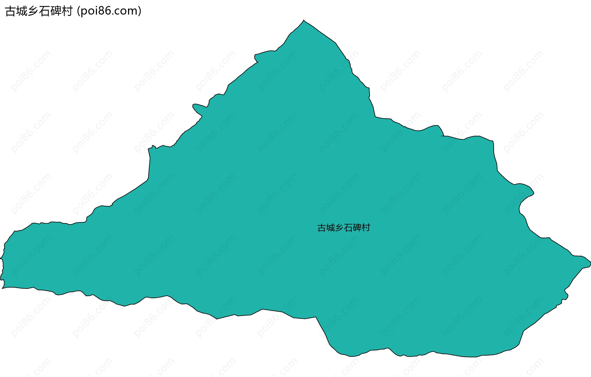 古城乡石碑村边界地图