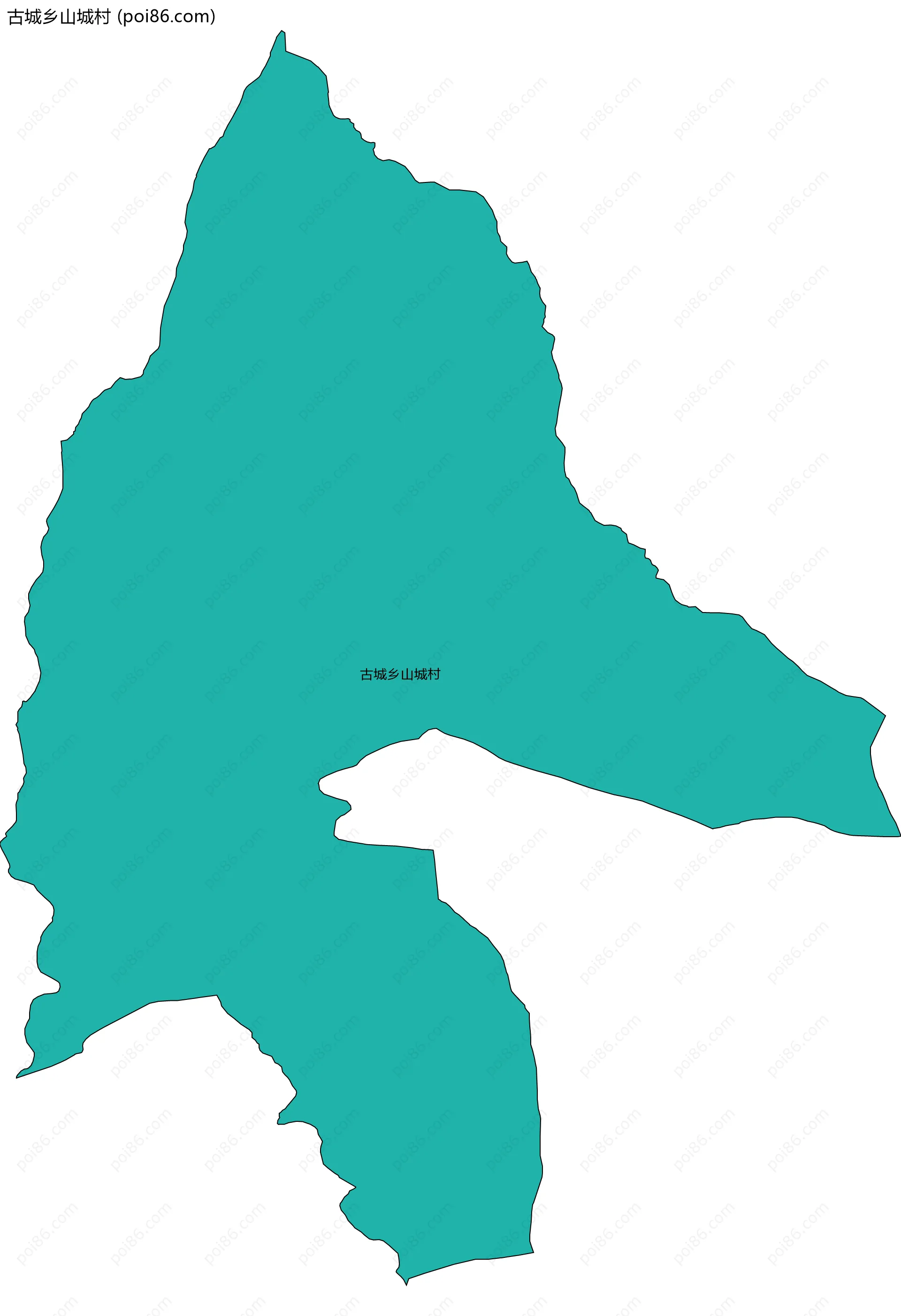 古城乡山城村边界地图