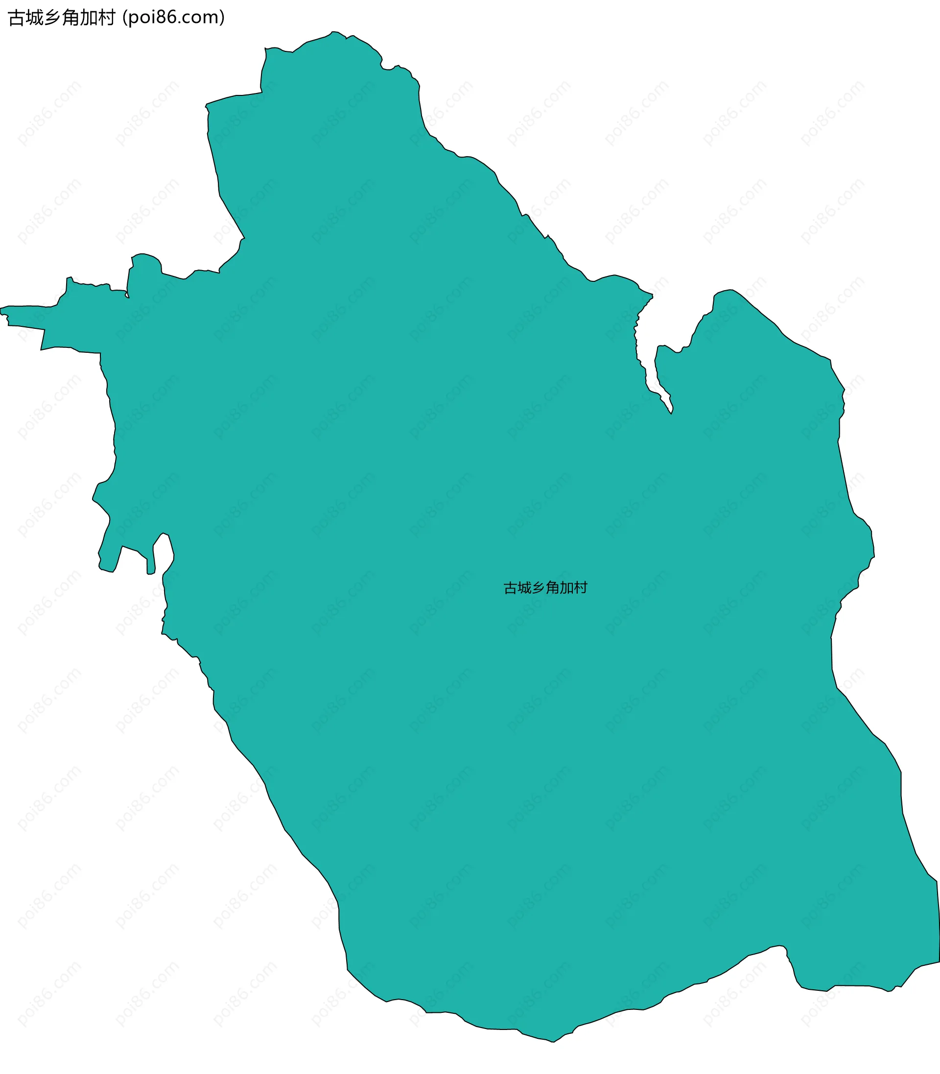 古城乡角加村边界地图