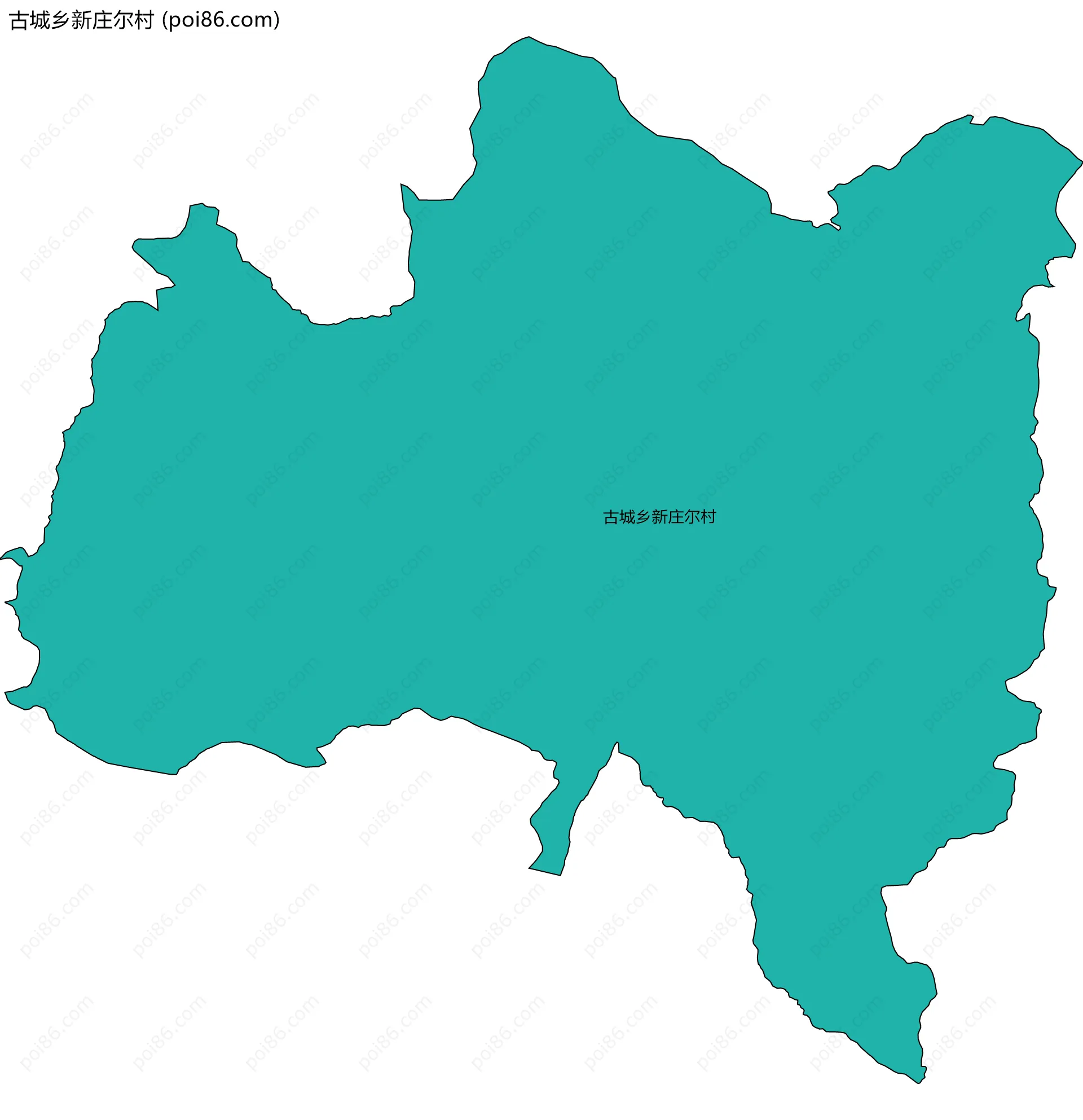 古城乡新庄尔村边界地图