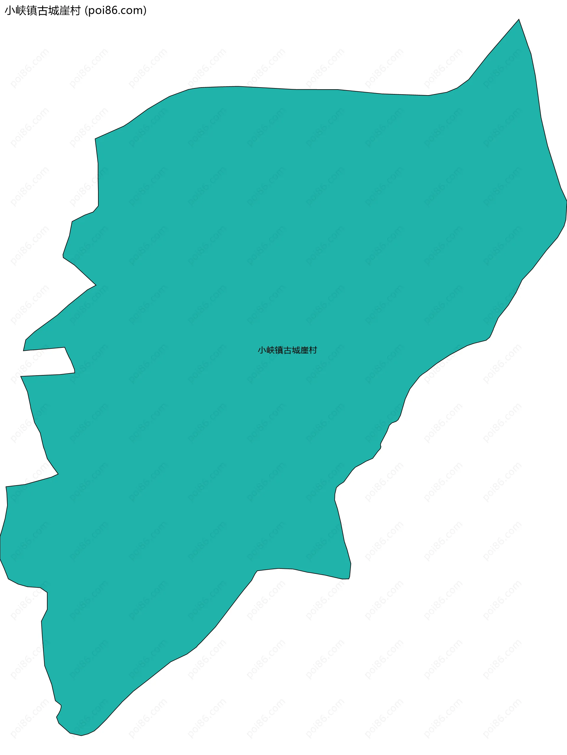 小峡镇古城崖村边界地图