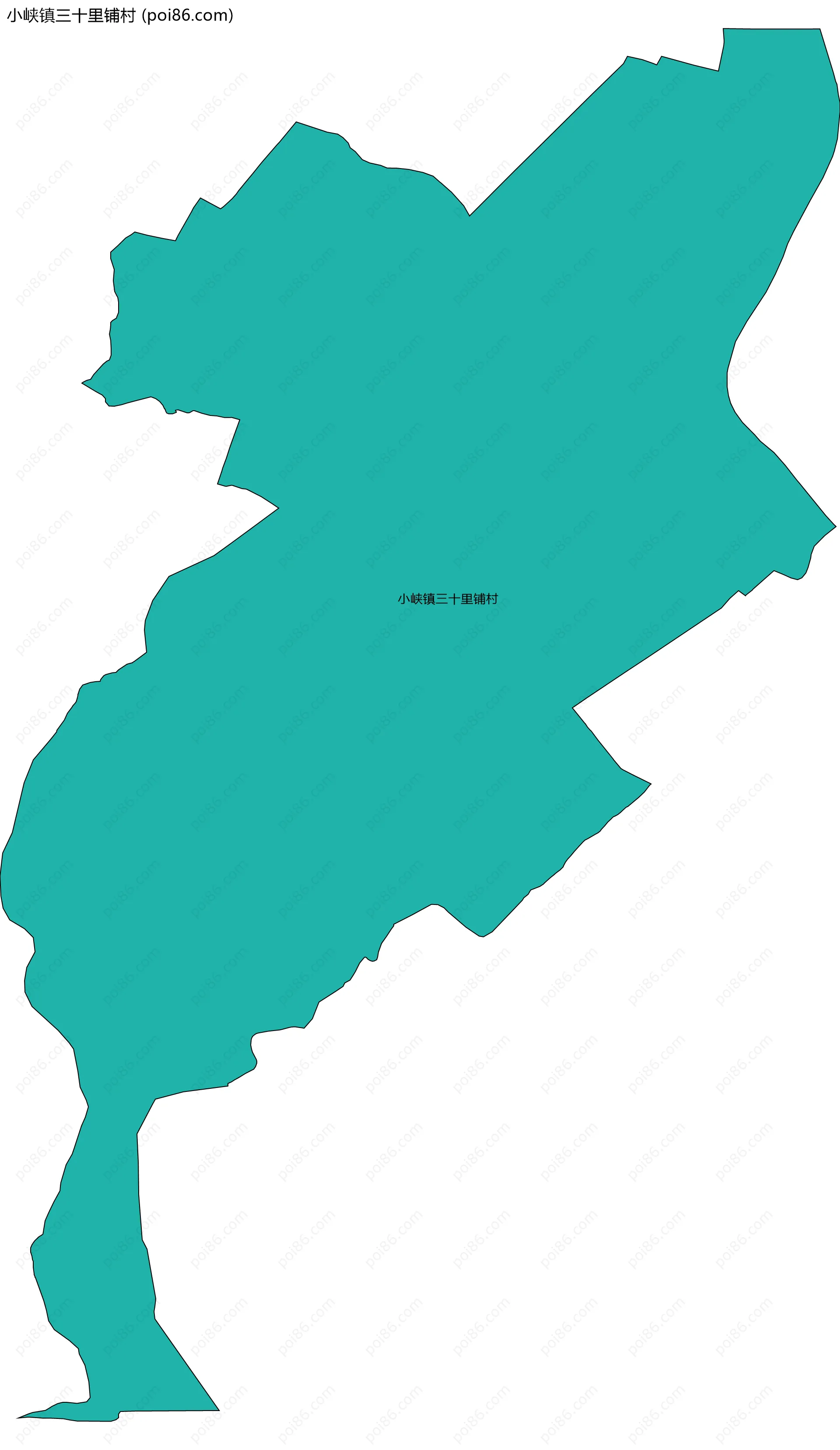 小峡镇三十里铺村边界地图