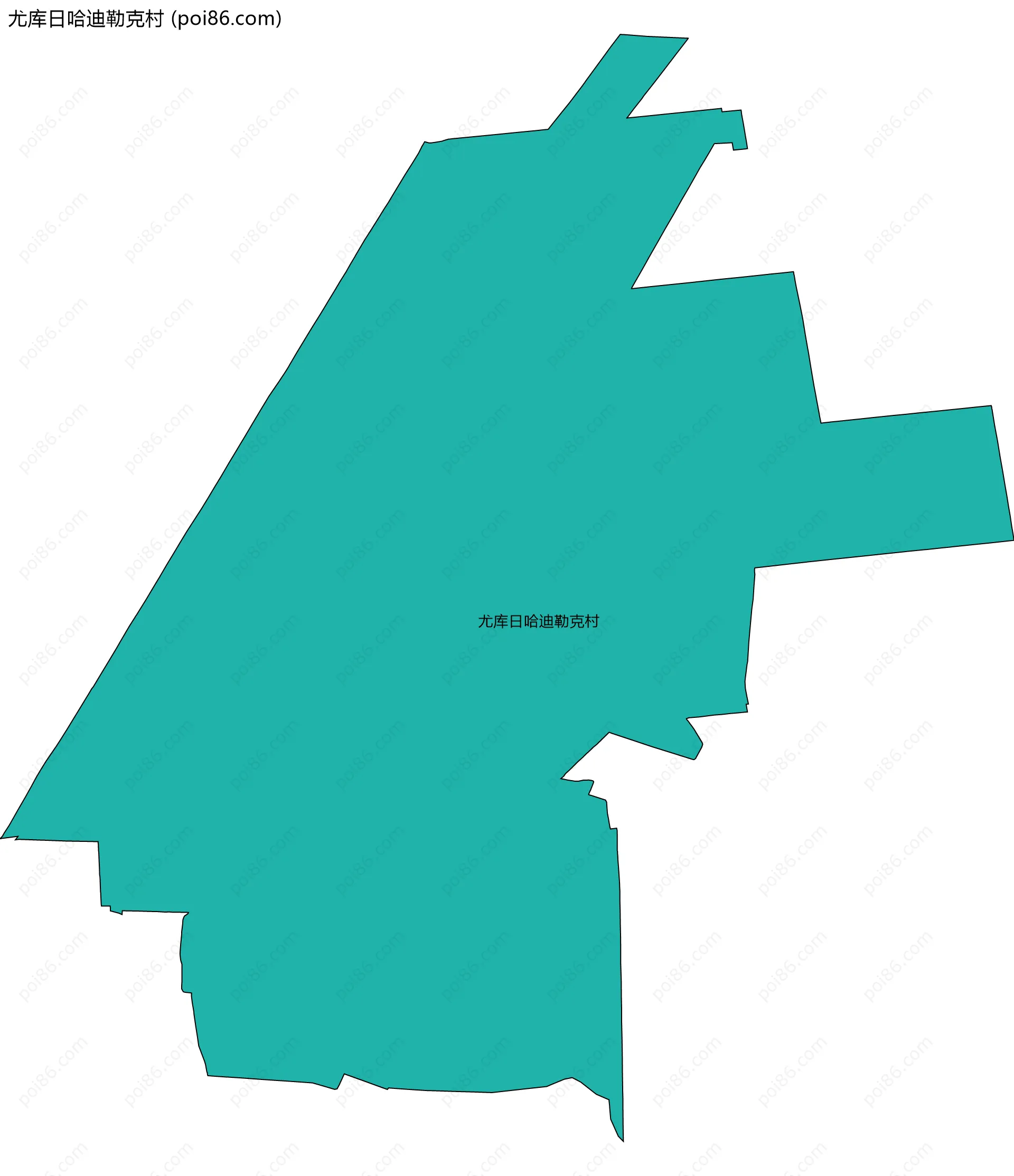 尤库日哈迪勒克村边界地图