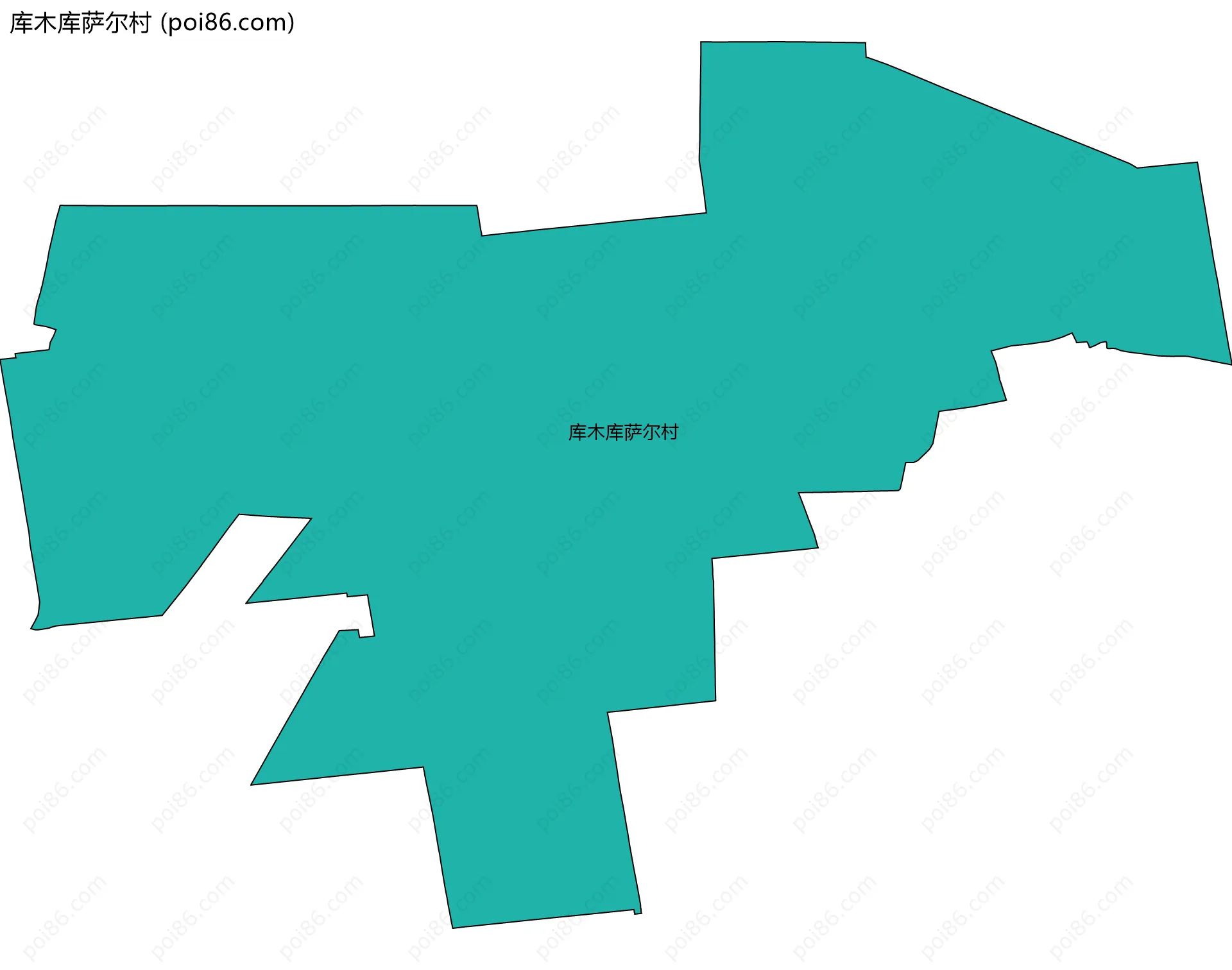 库木库萨尔村边界地图