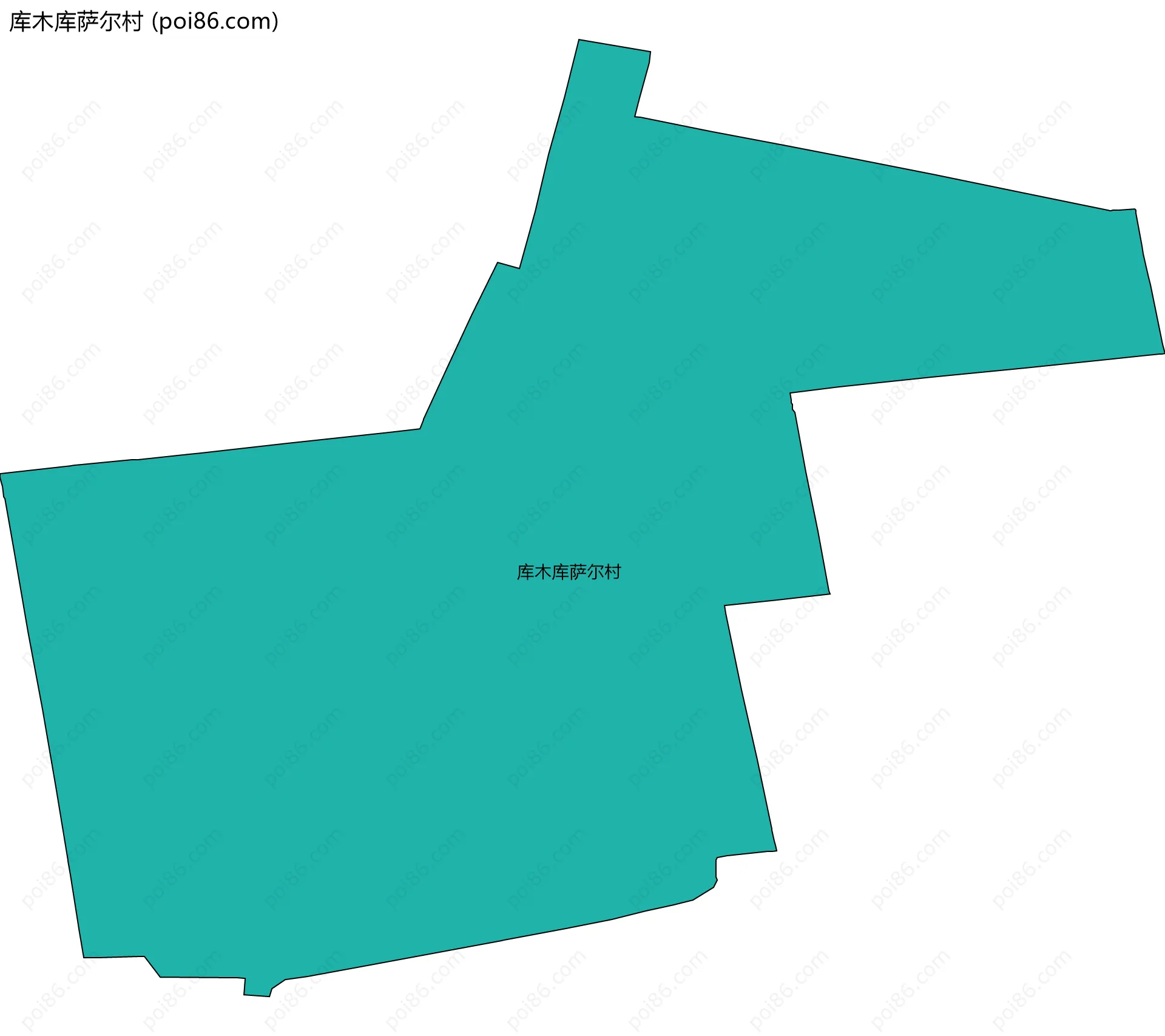 库木库萨尔村边界地图