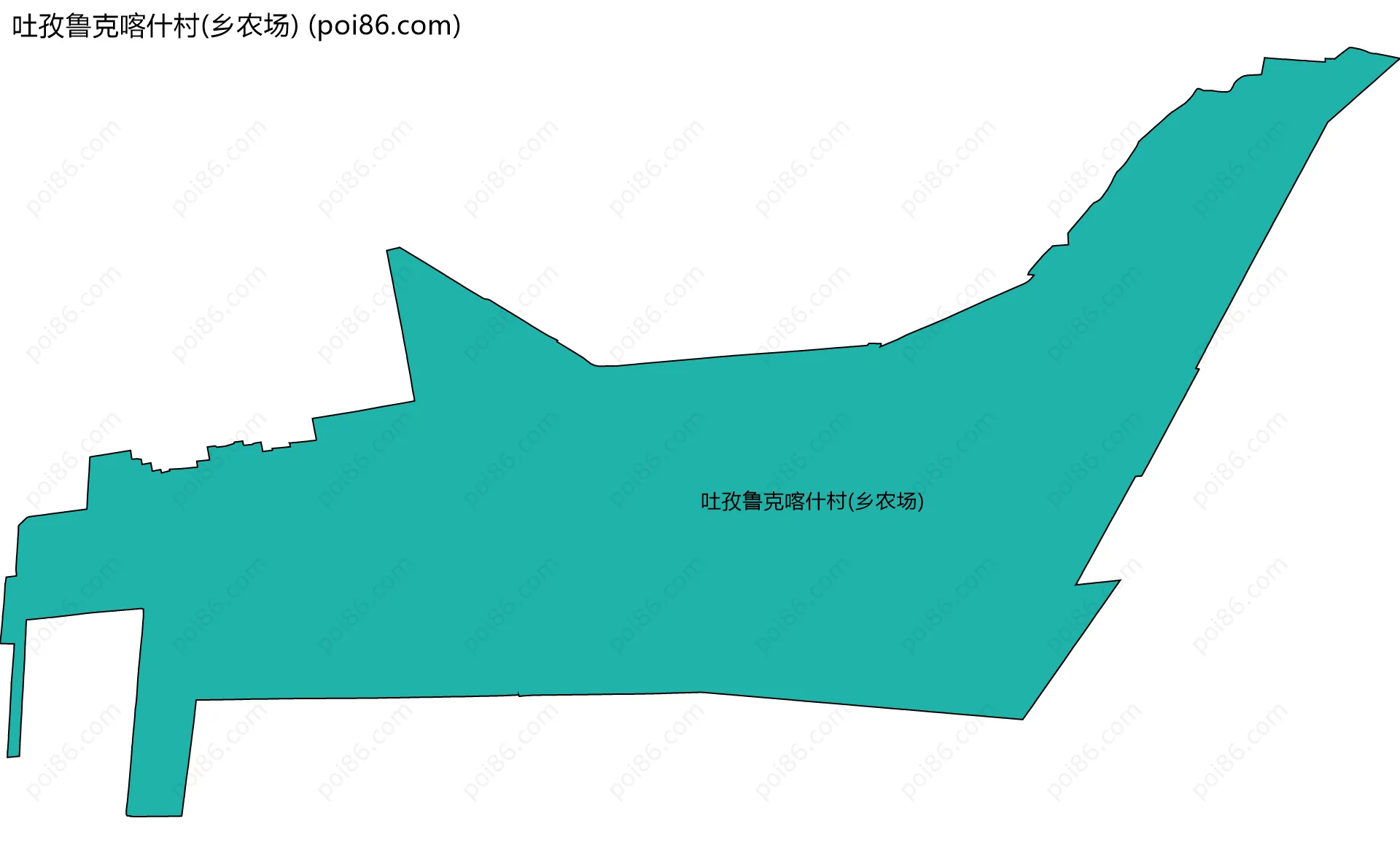 吐孜鲁克喀什村(乡农场)边界地图