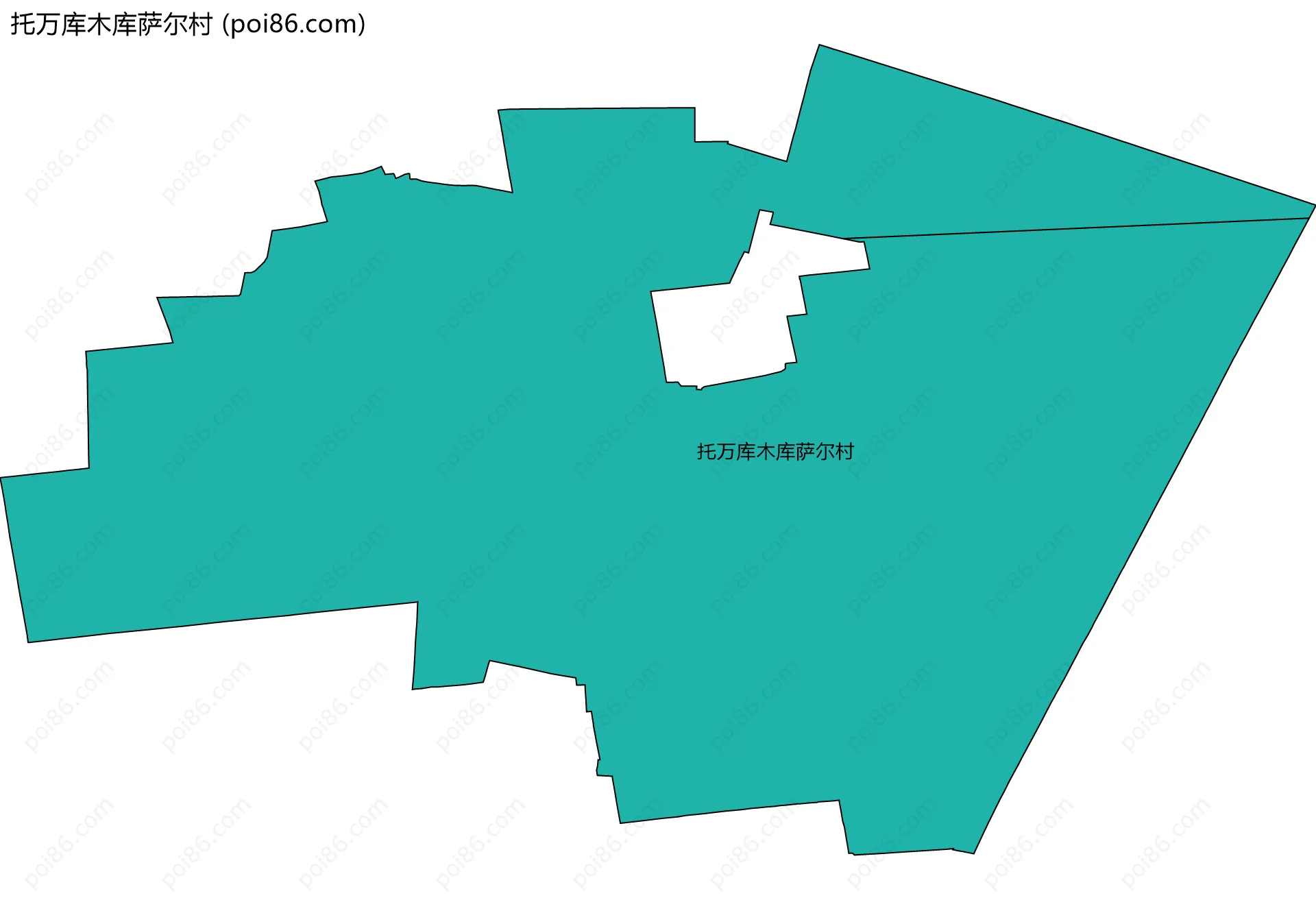 托万库木库萨尔村边界地图