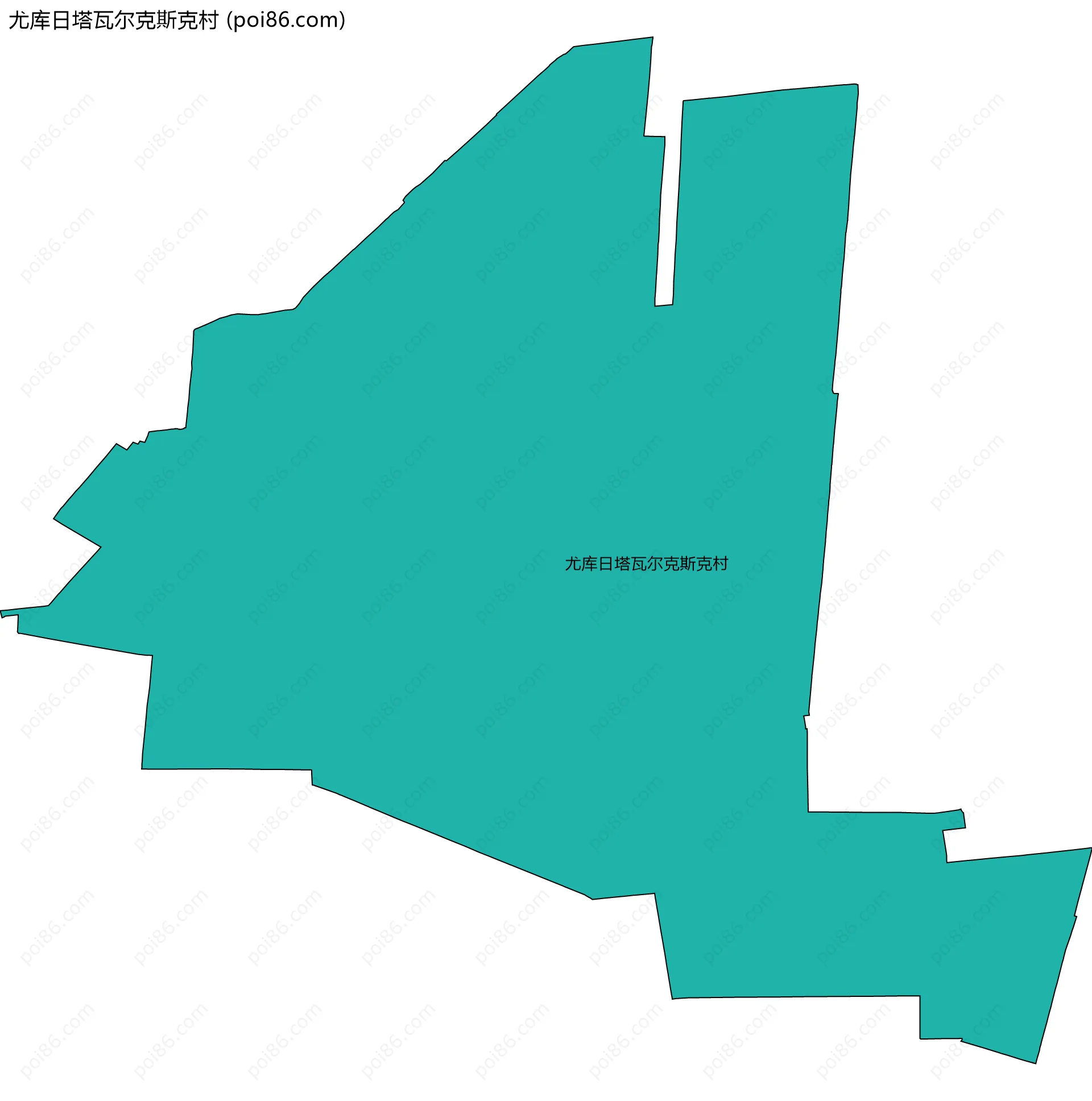 尤库日塔瓦尔克斯克村边界地图