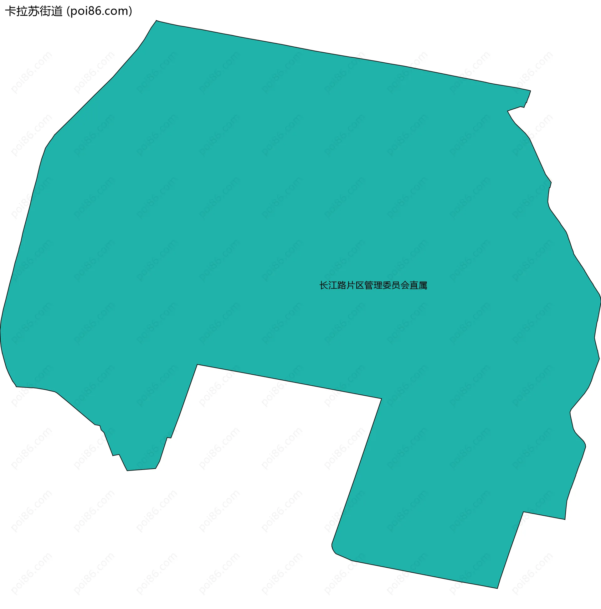 卡拉苏街道边界地图(五级行政区划)