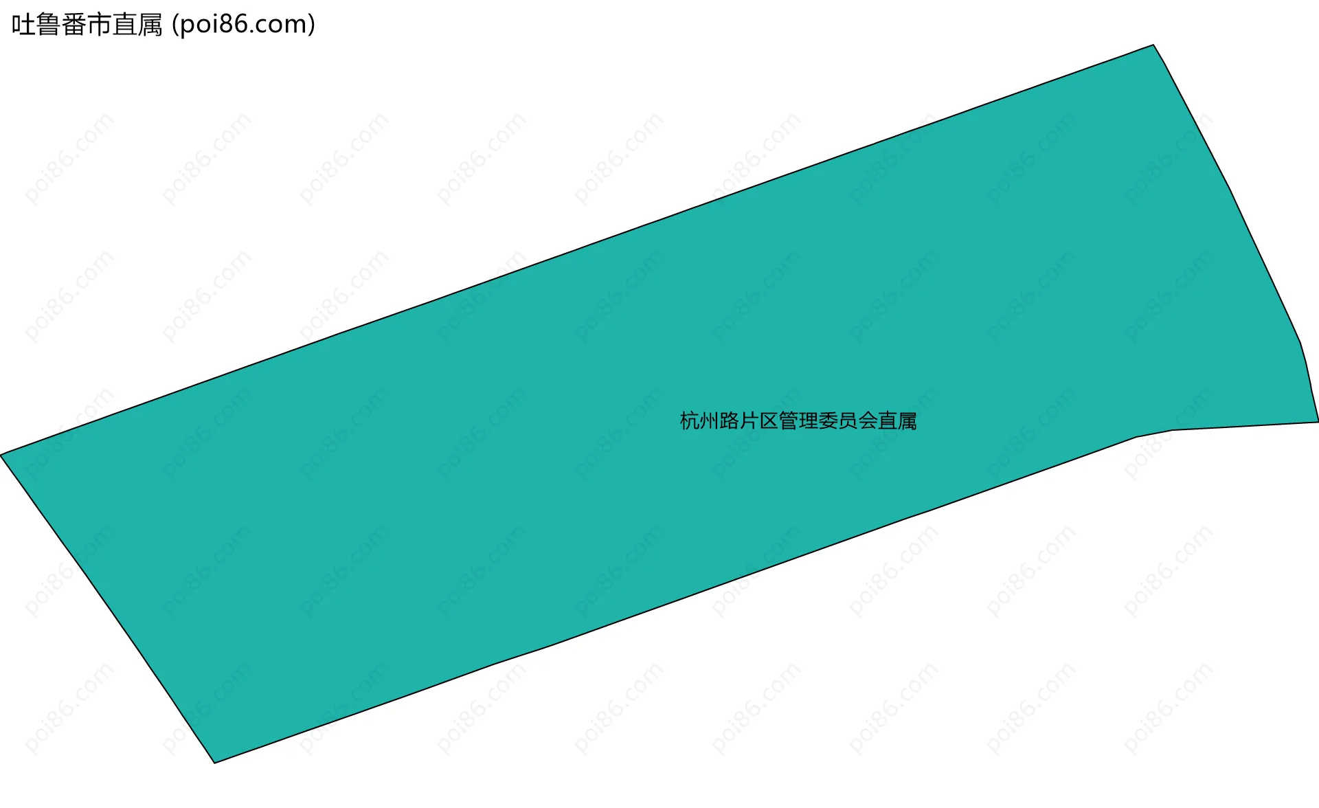 吐鲁番市直属边界地图(五级行政区划)