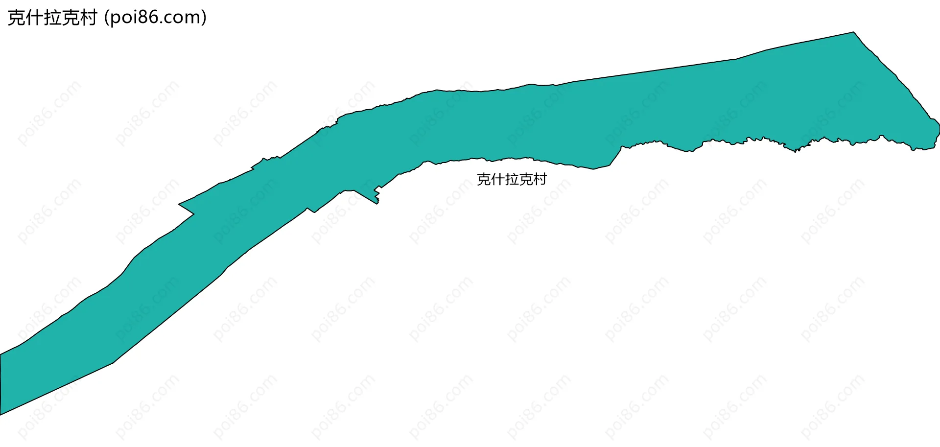 克什拉克村边界地图