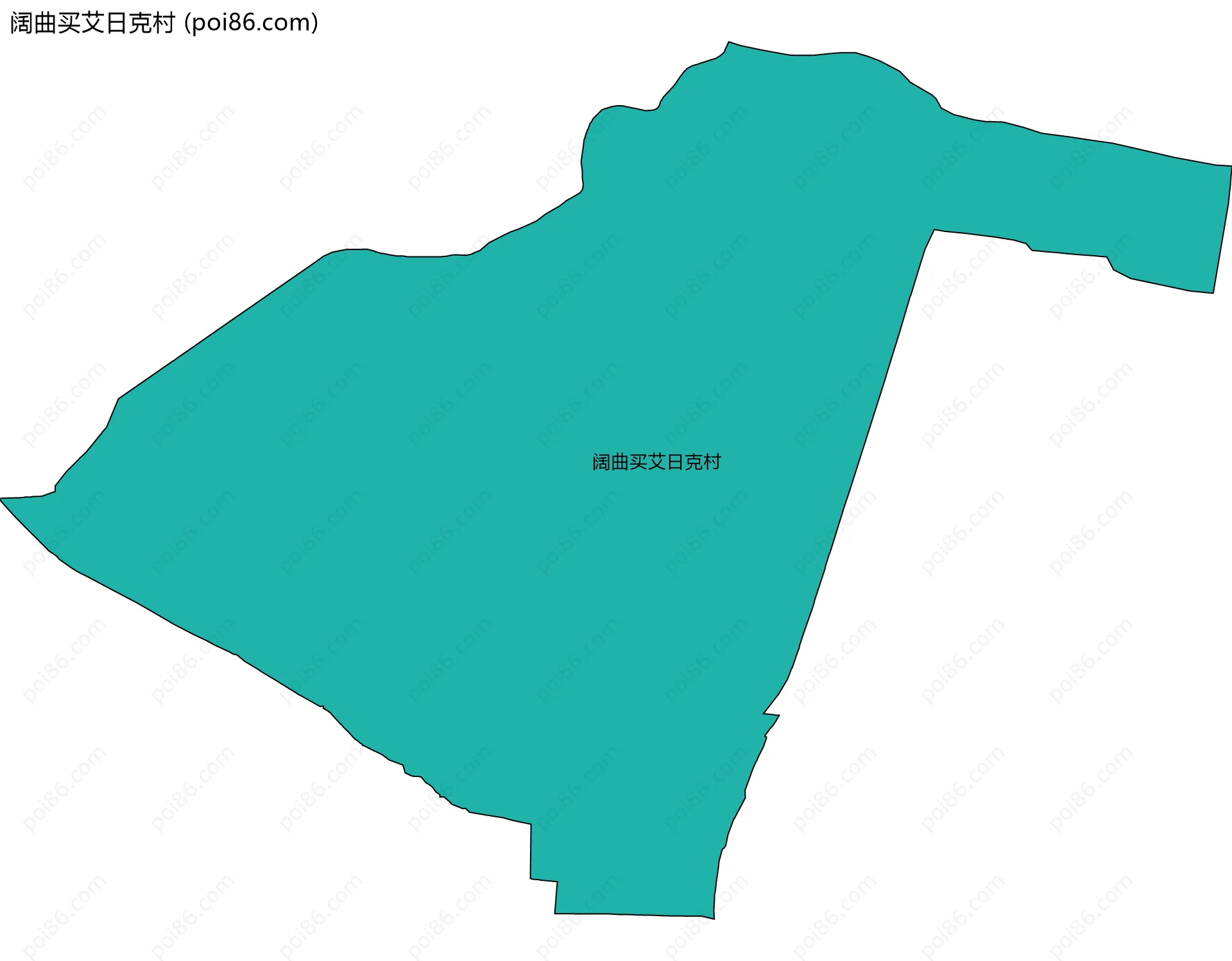阔曲买艾日克村边界地图