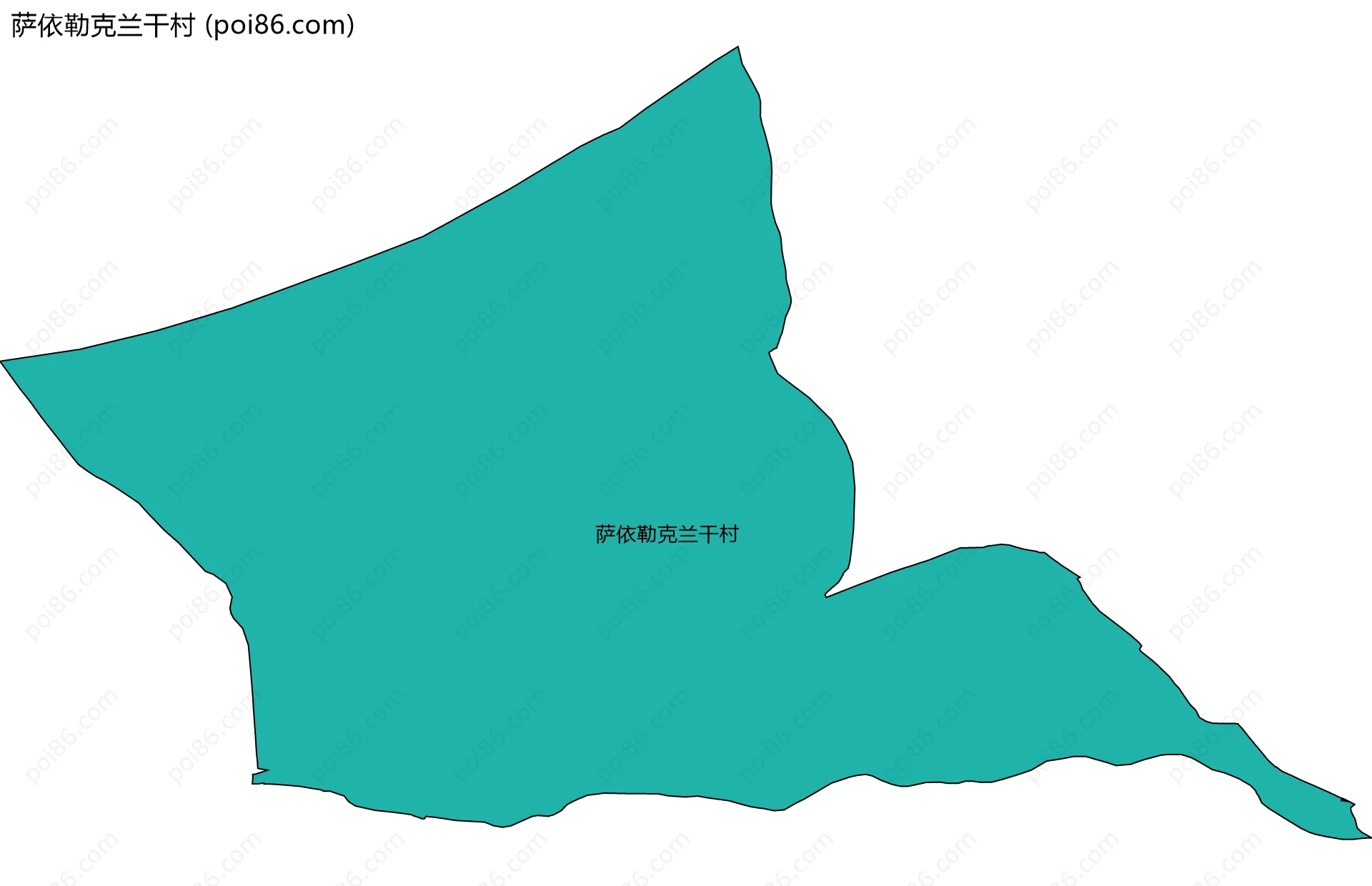 萨依勒克兰干村边界地图