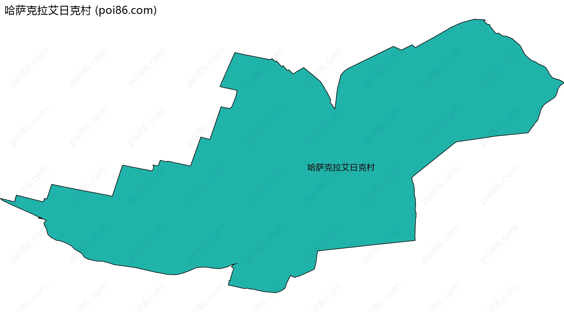 哈萨克拉艾日克村边界地图