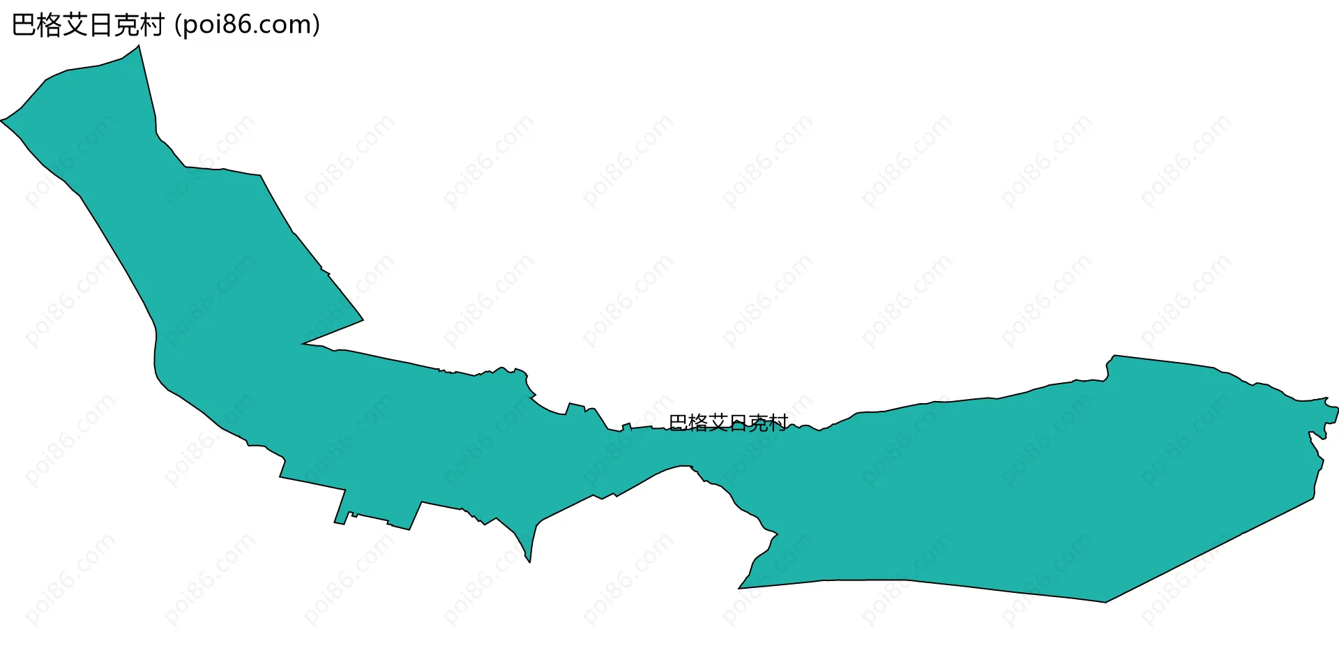 巴格艾日克村边界地图