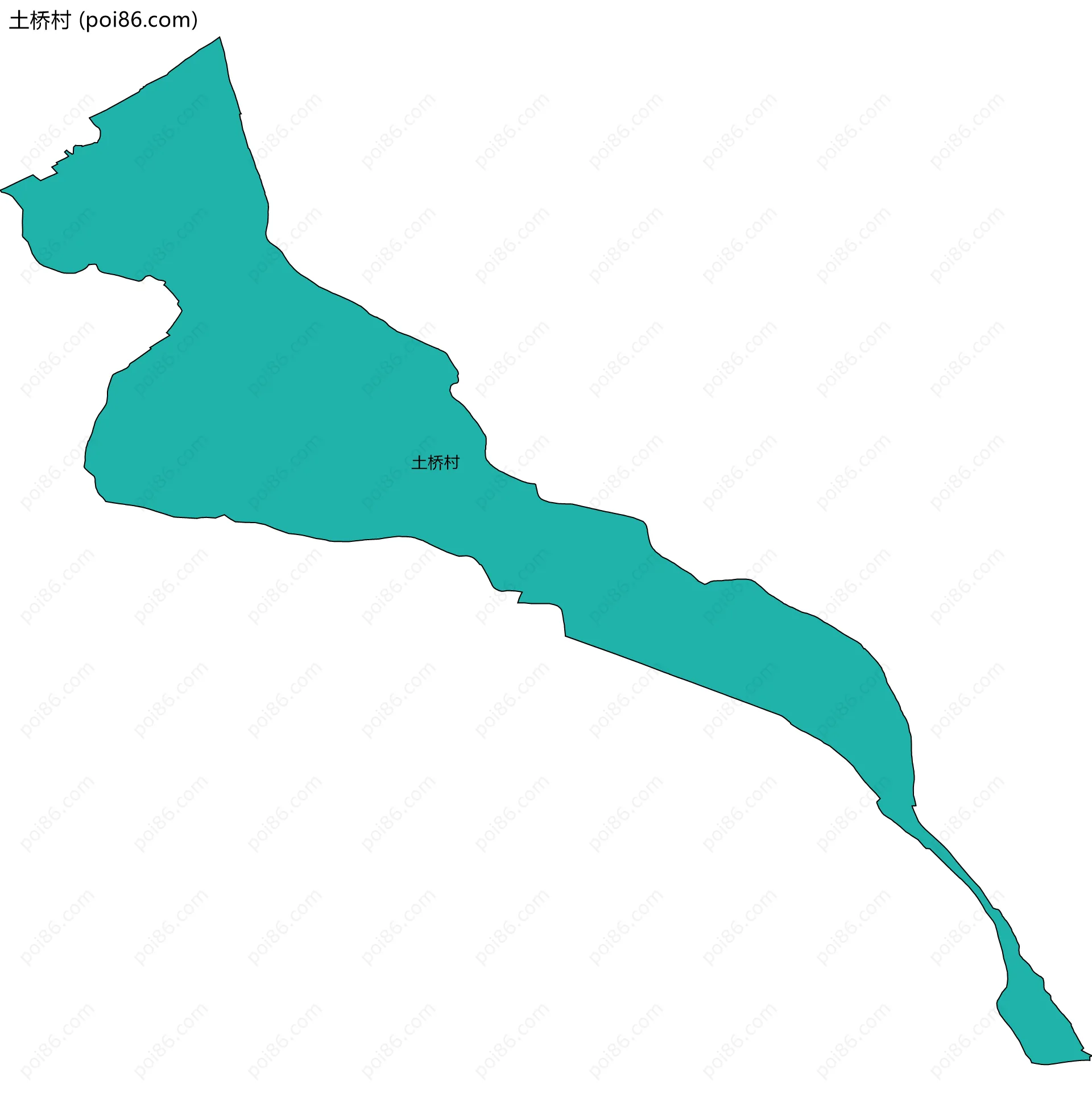 土桥村边界地图
