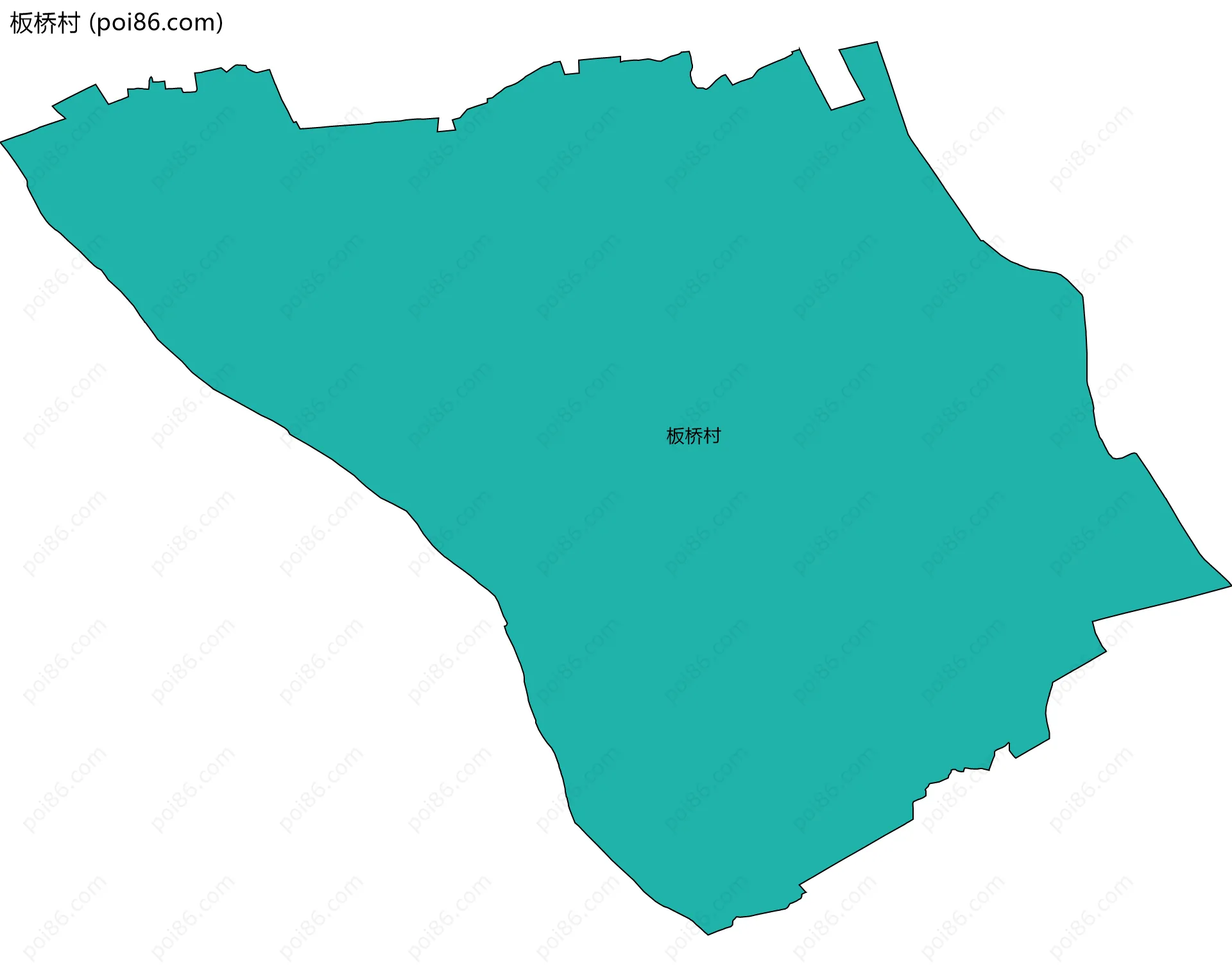板桥村边界地图