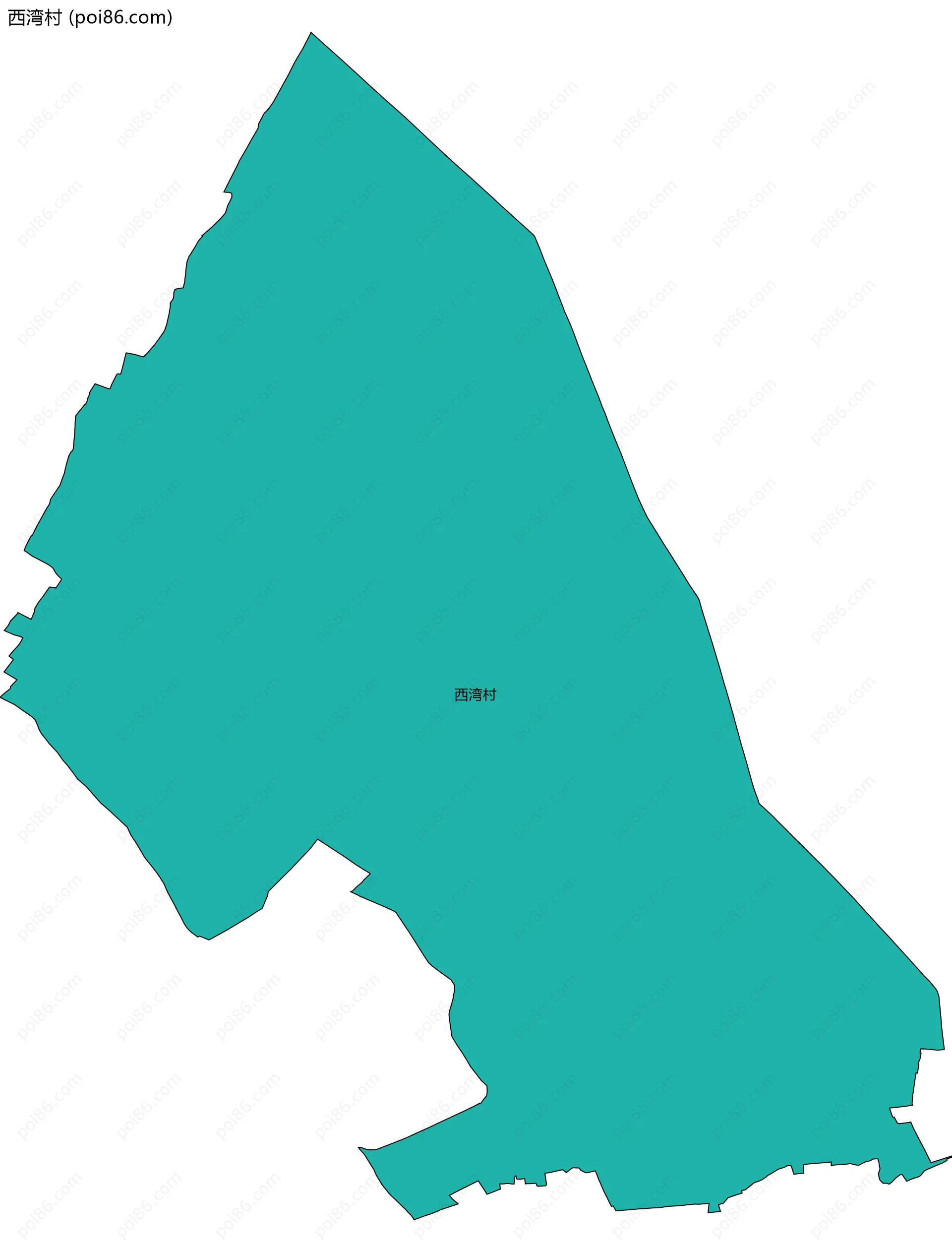 西湾村边界地图