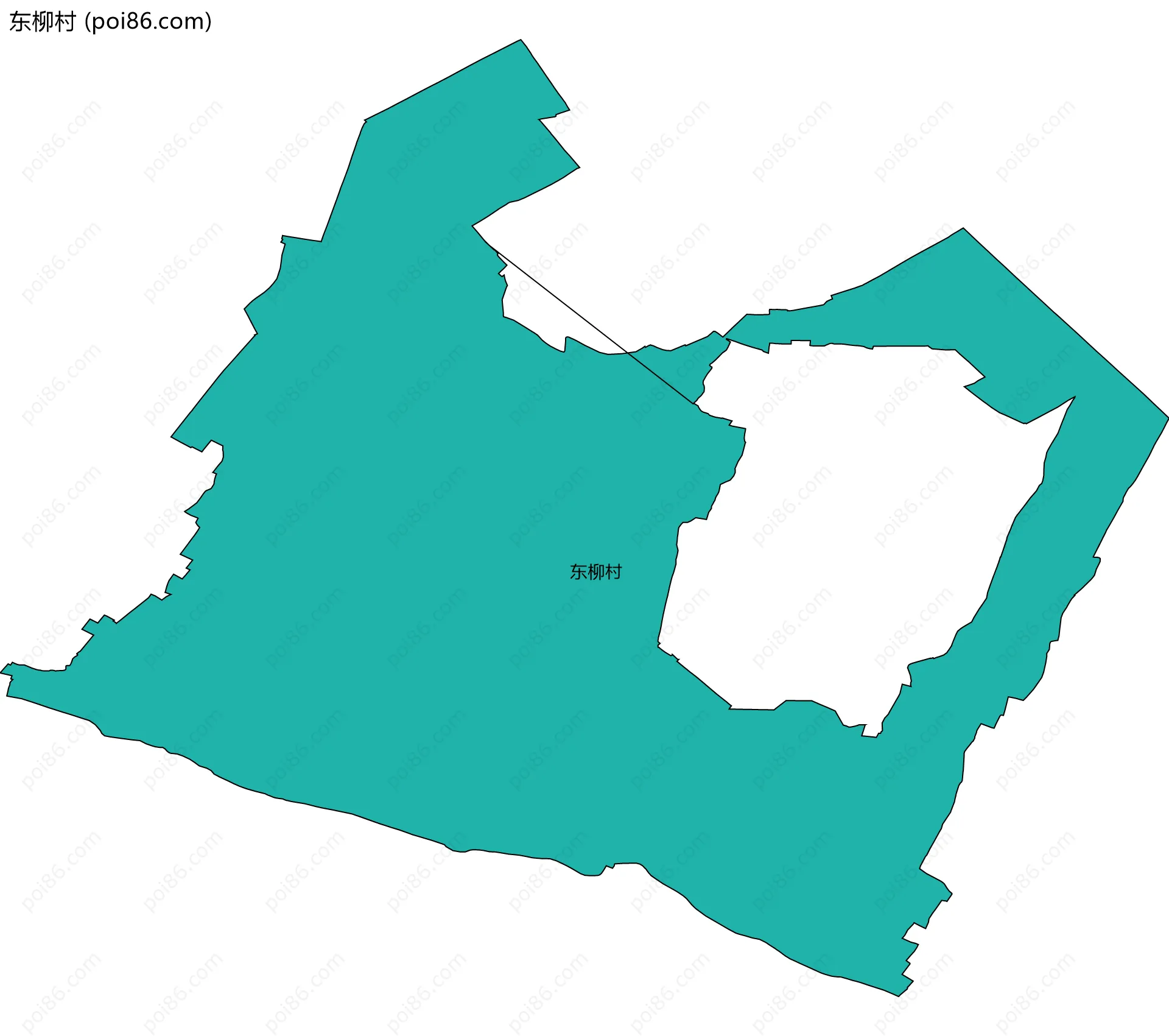 东柳村边界地图