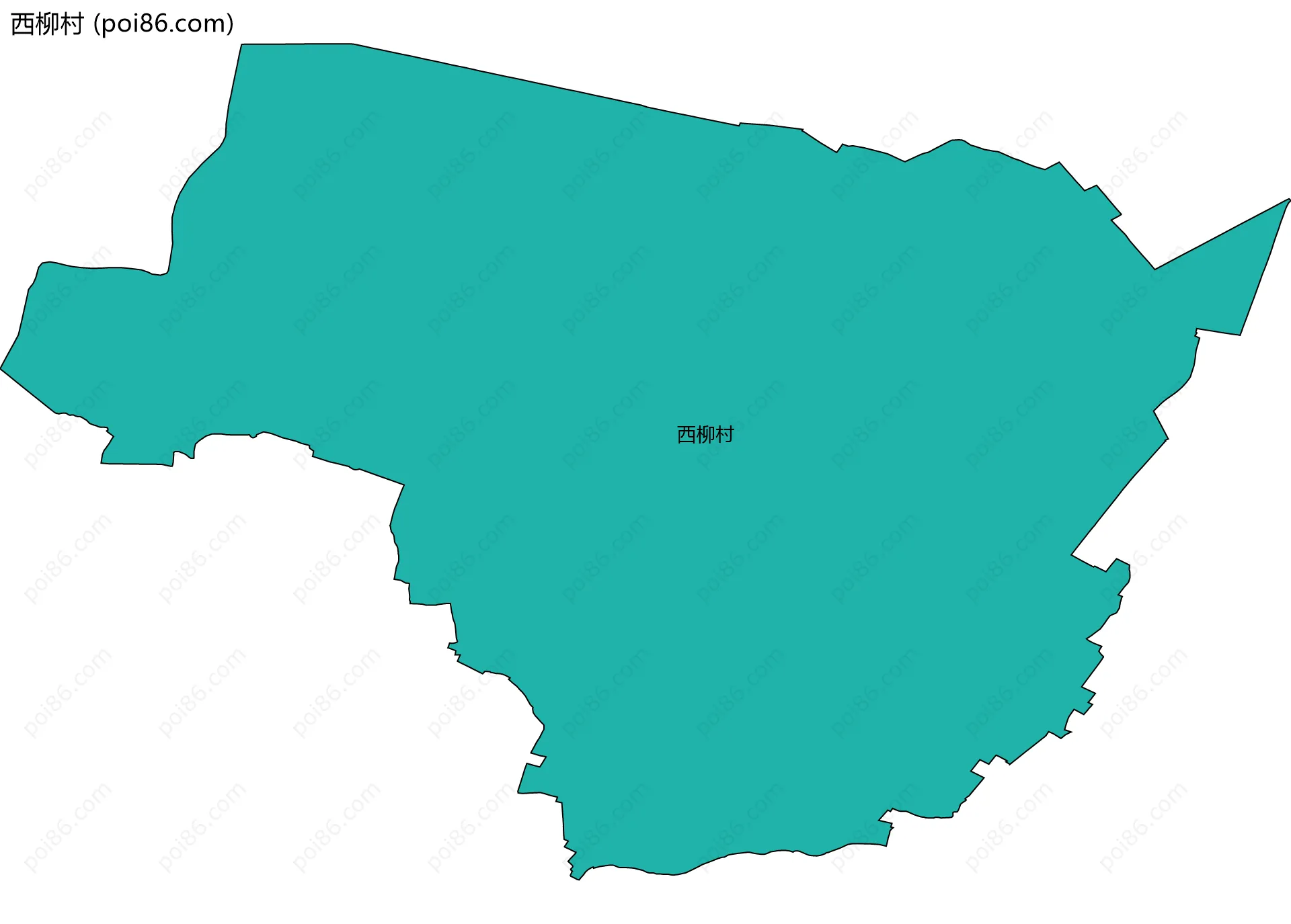 西柳村边界地图