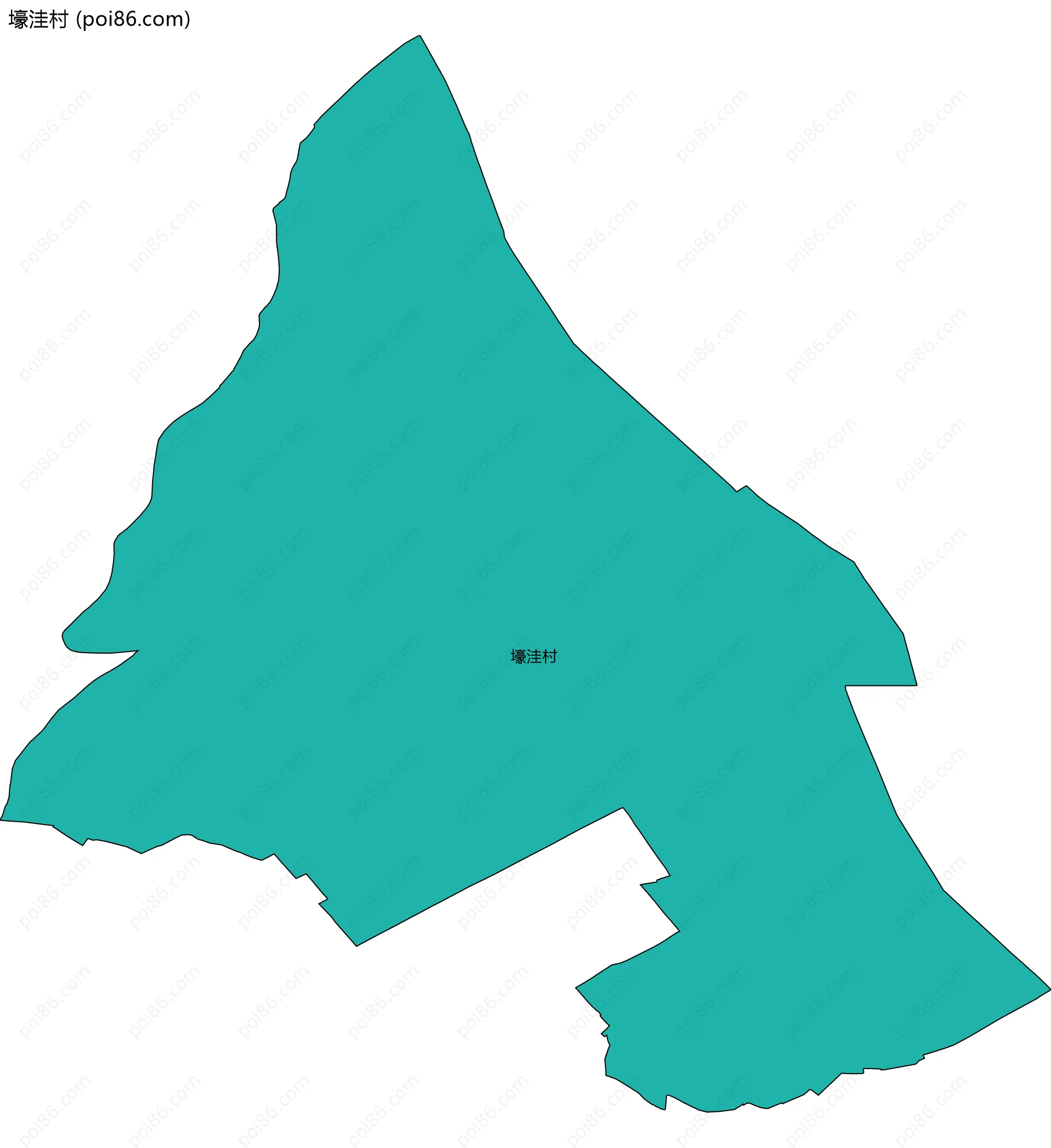 壕洼村边界地图