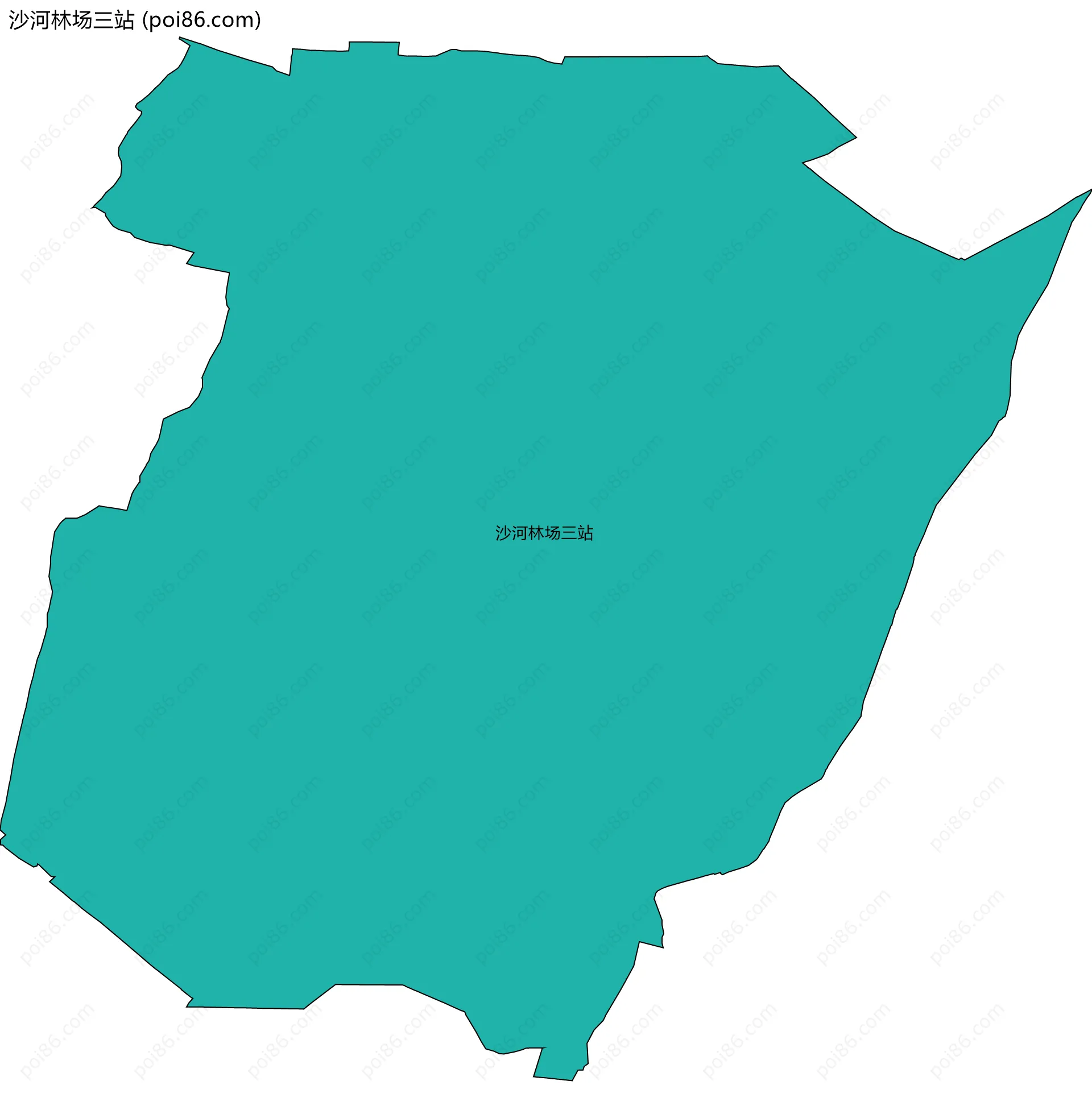沙河林场三站边界地图