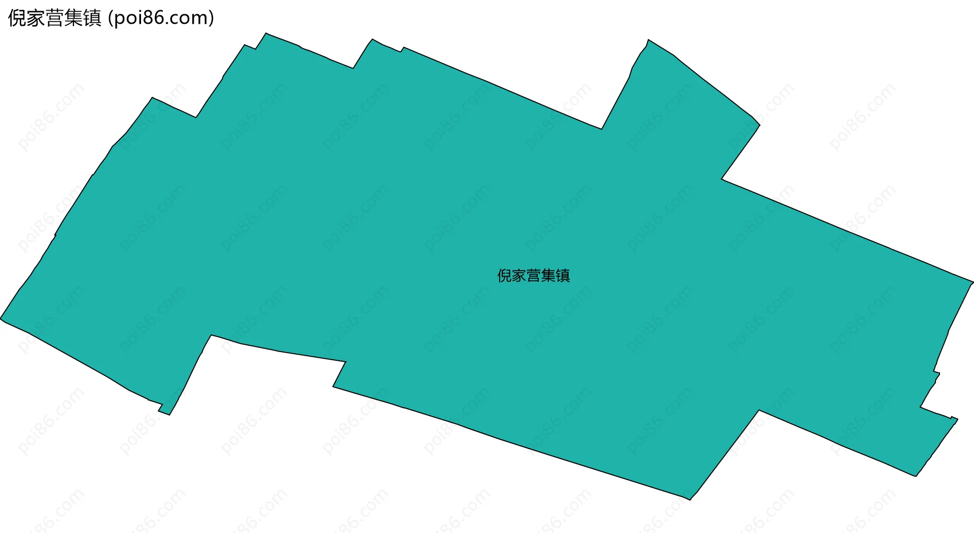 倪家营集镇边界地图