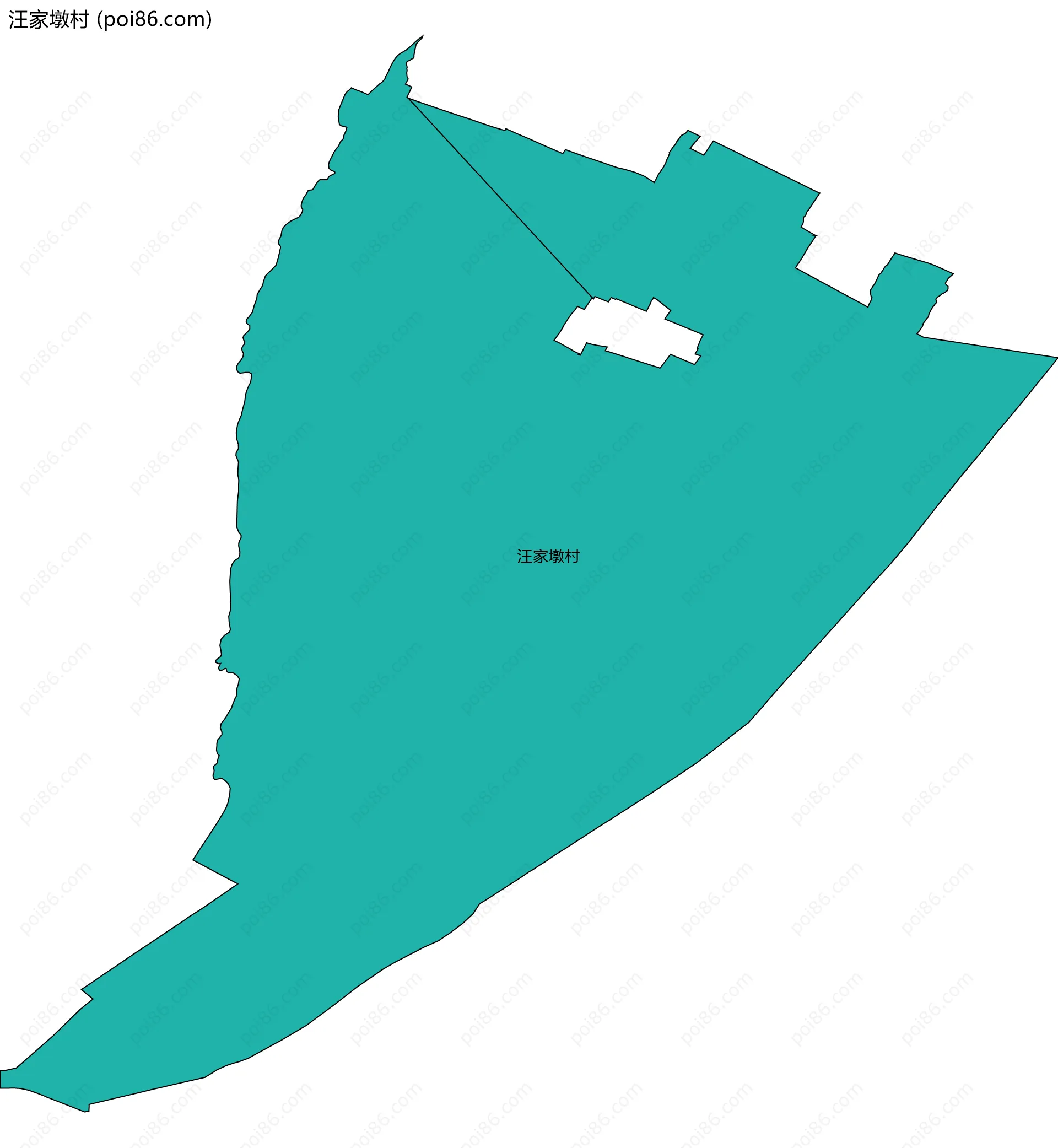 汪家墩村边界地图