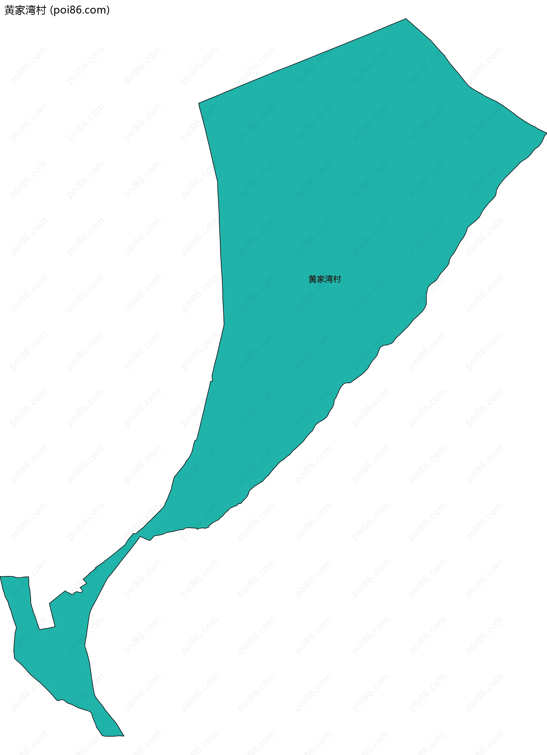 黄家湾村边界地图