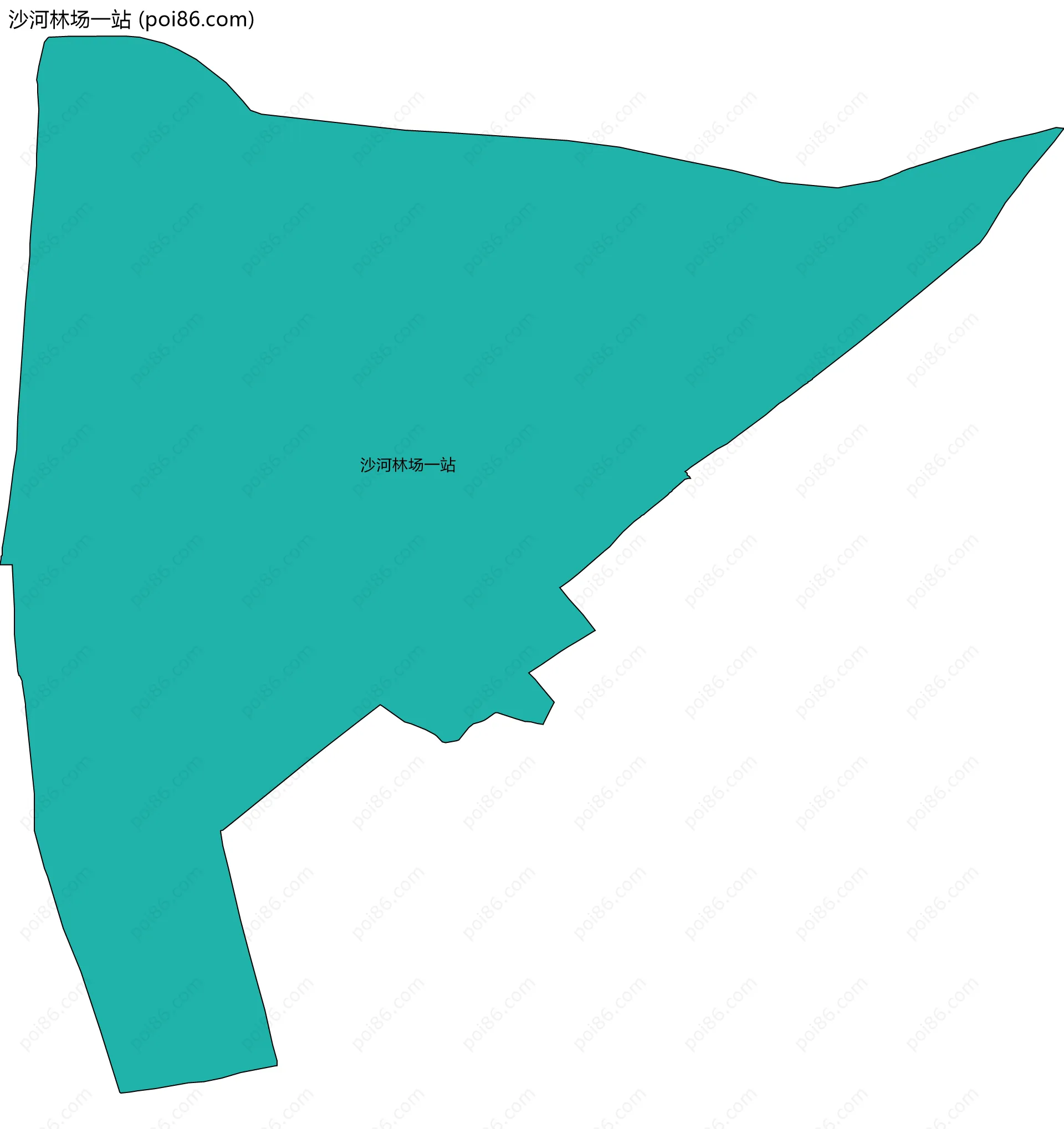 沙河林场一站边界地图