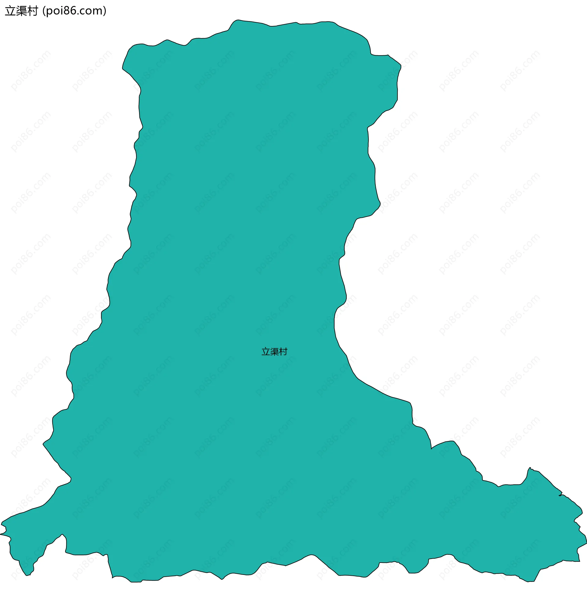 立渠村边界地图