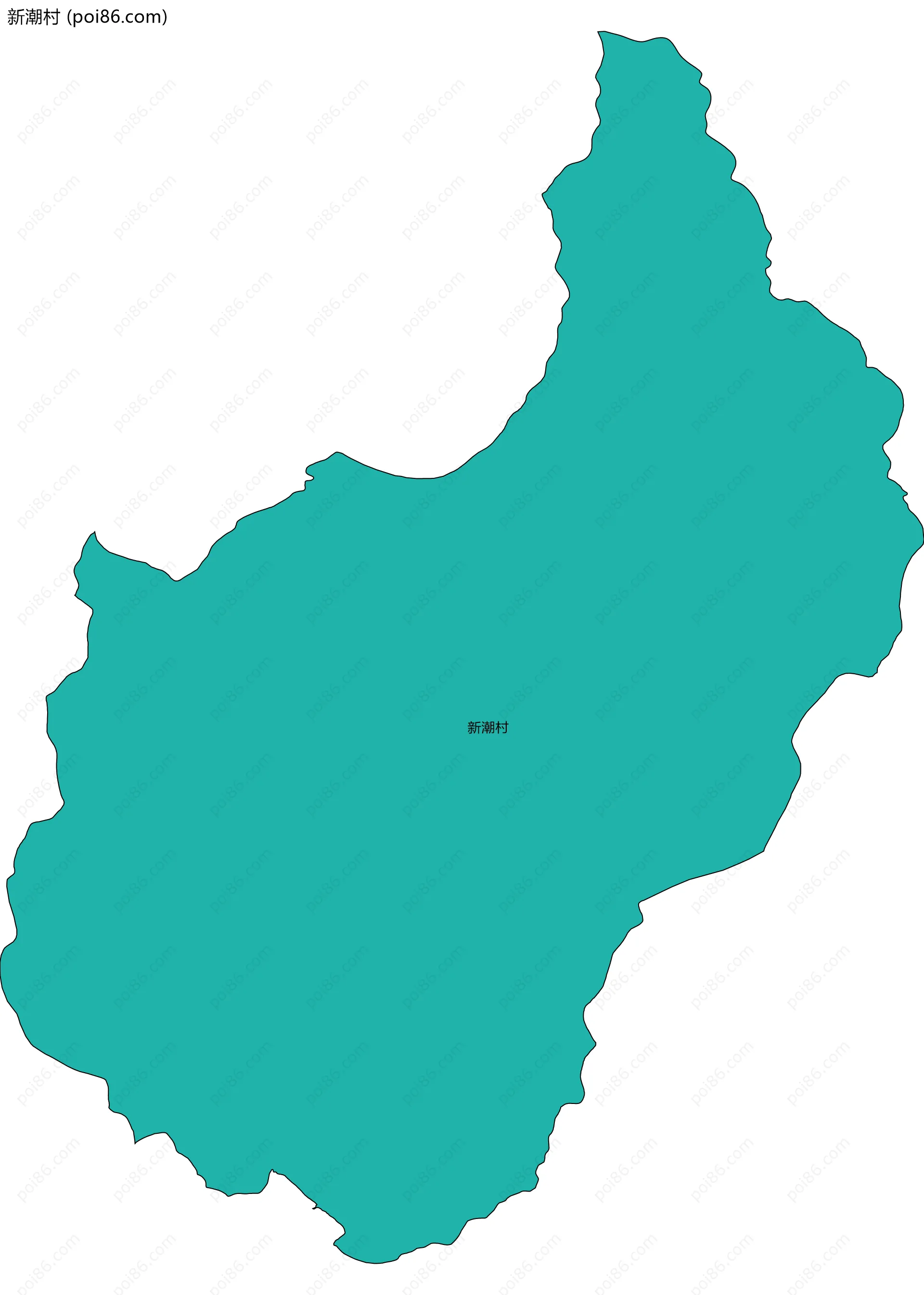 新潮村边界地图